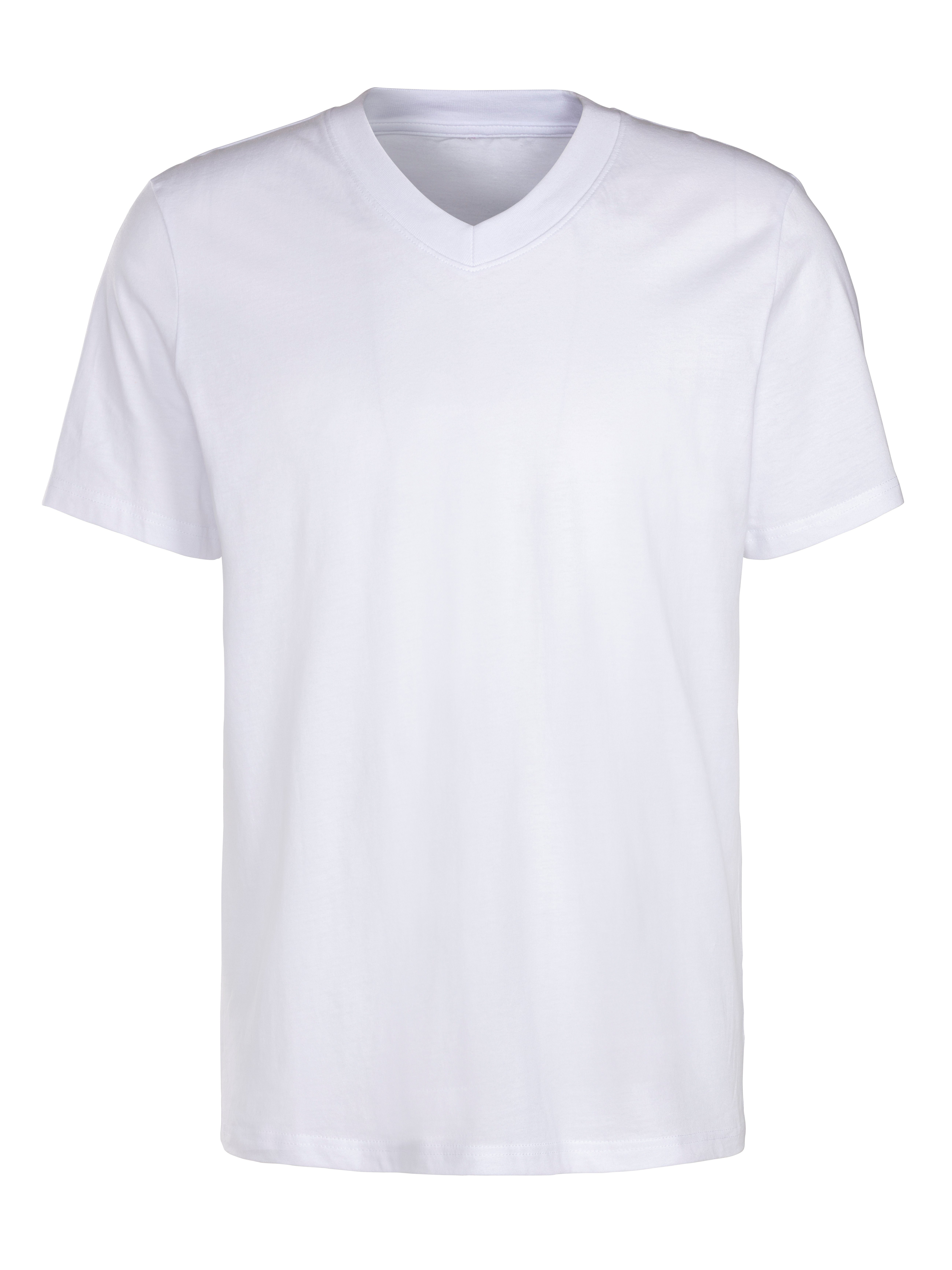 KangaROOS T-shirt Regular fit Vrijetijdsshirt met korte mouwen, V-hals van 100% katoen (Set van 2)