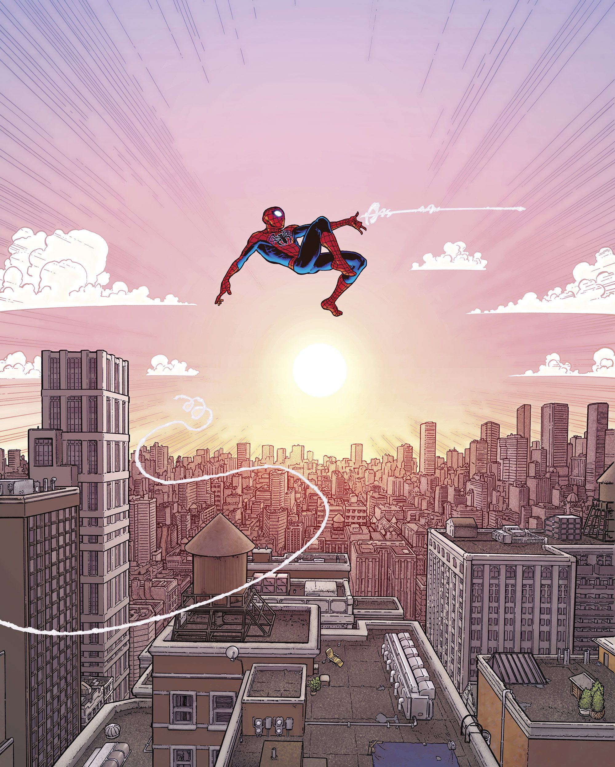 Komar Kinderbehang Marvel Spider-Man Swinging Through the Air (1 stuk)