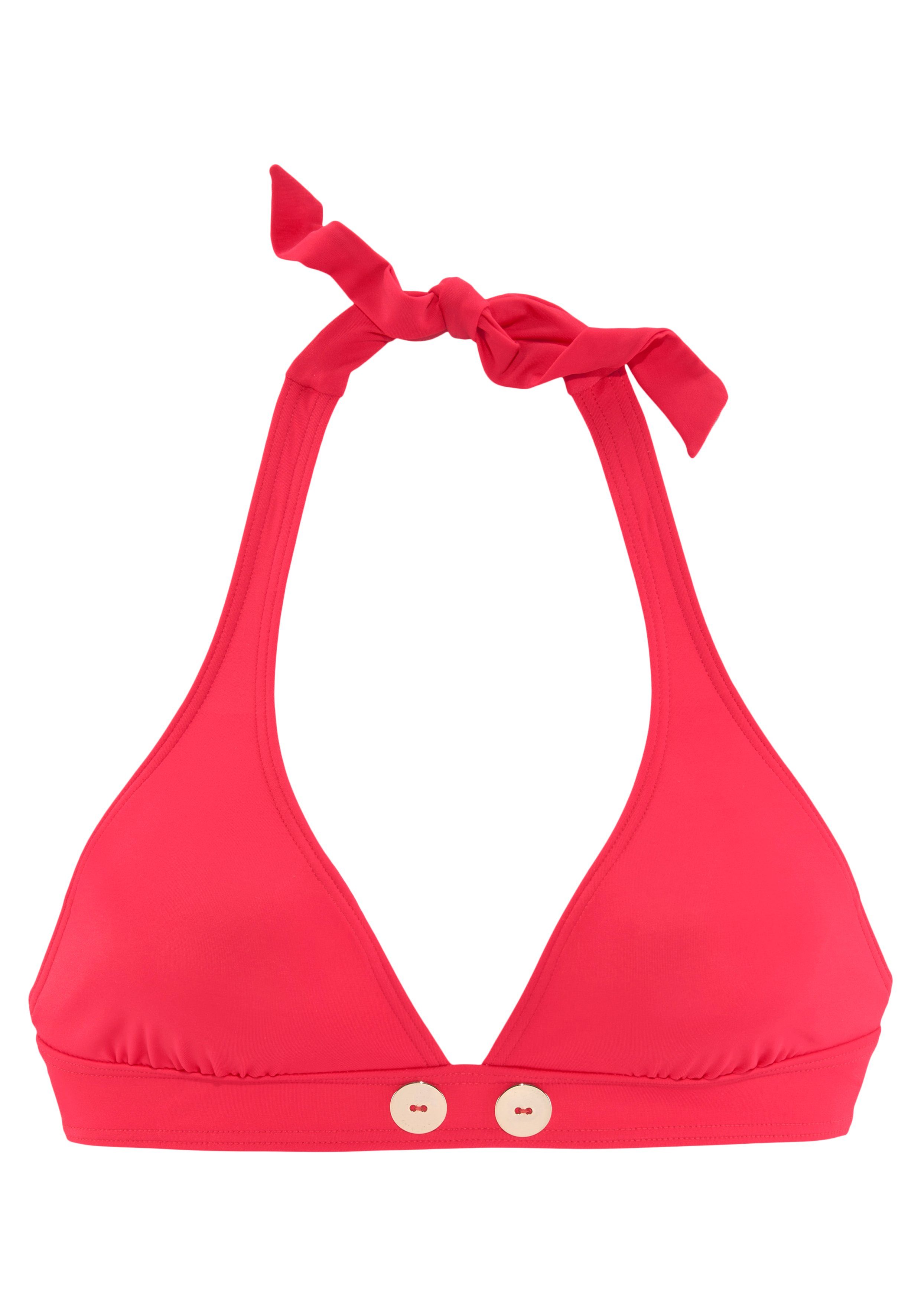 Vivance Triangelbikini met goudkleurige sierknopen