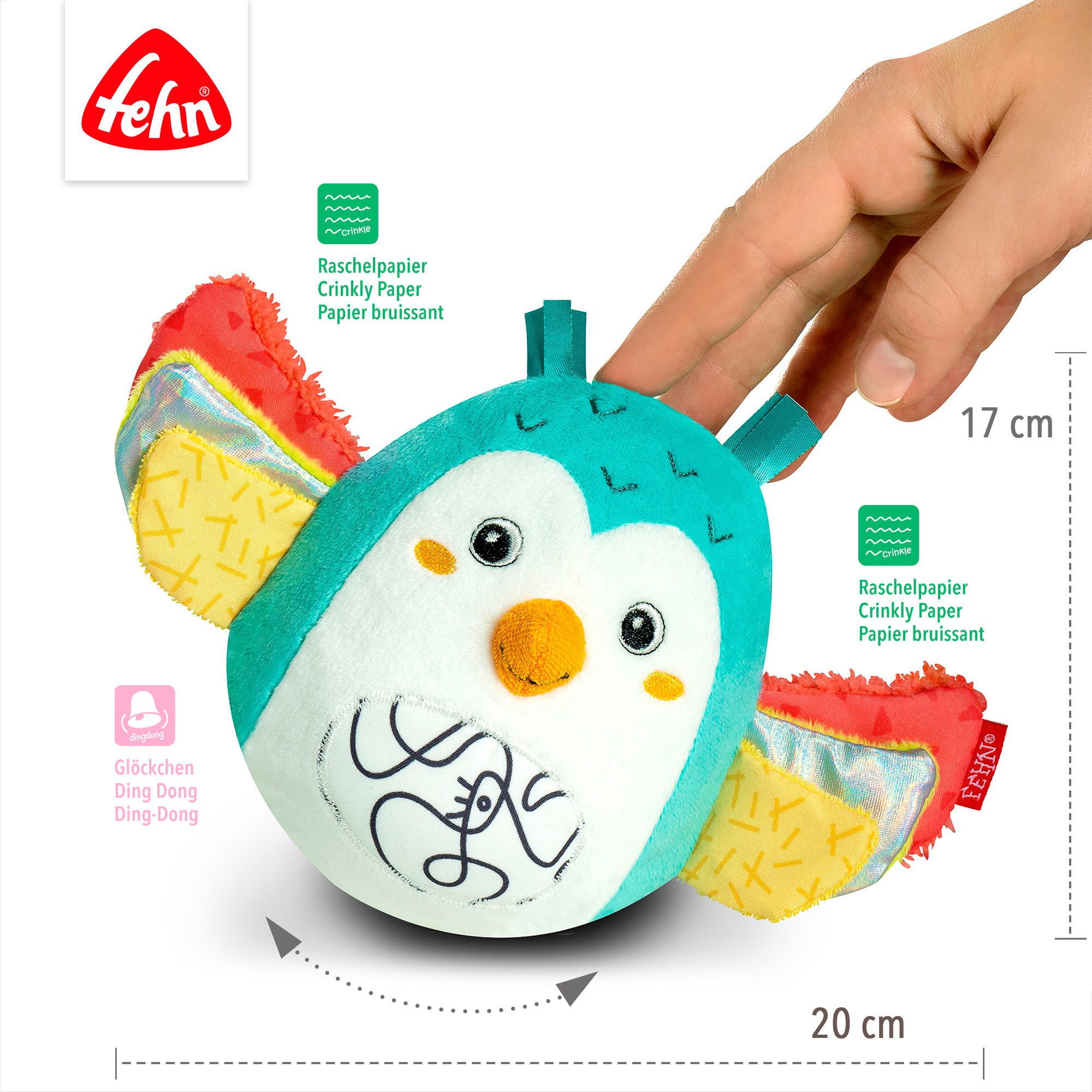 Fehn Grijpspeeltje DoBabyDoo, staande uil