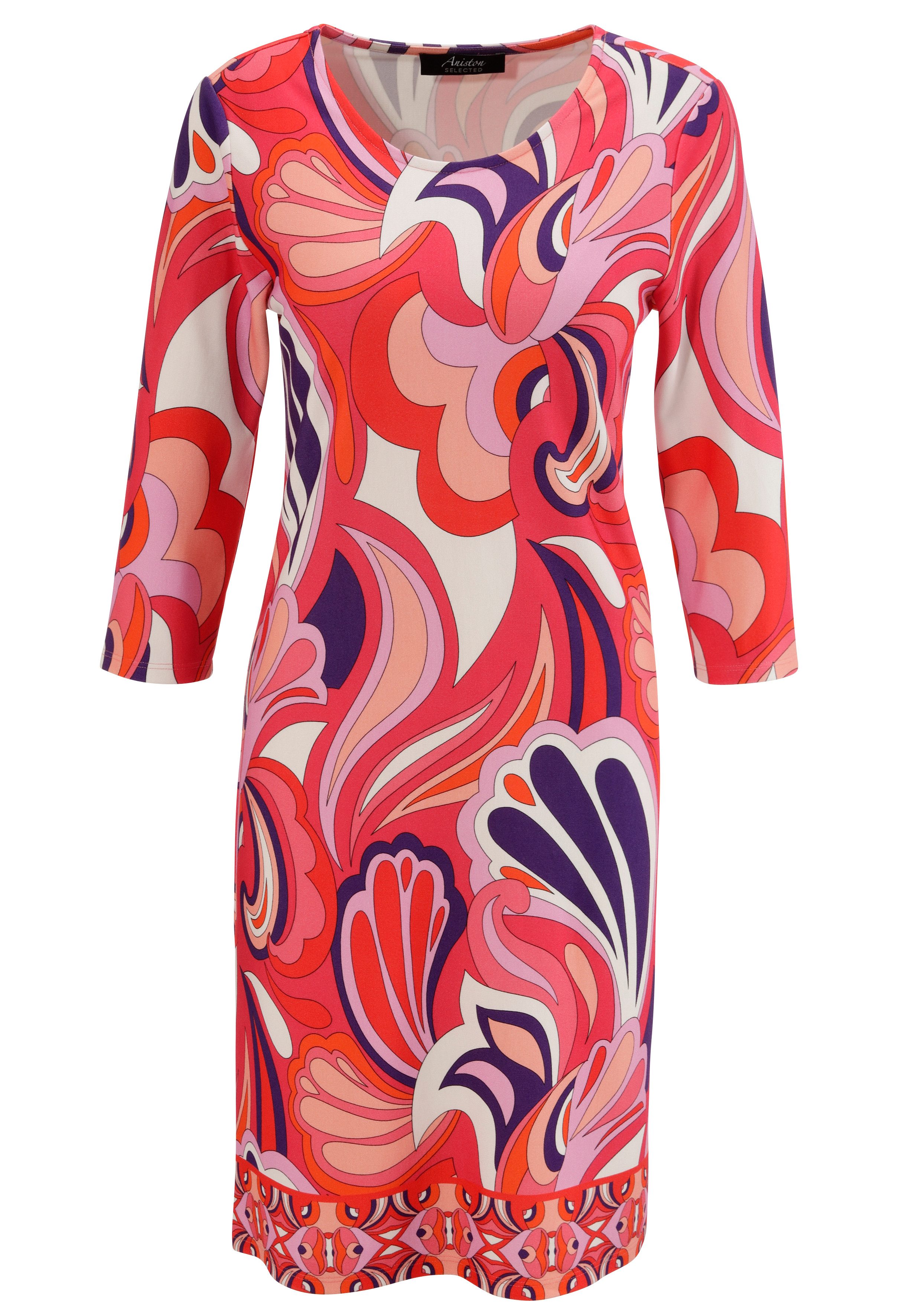 Aniston SELECTED Zomerjurk met extravagante, grafische print - nieuwe collectie