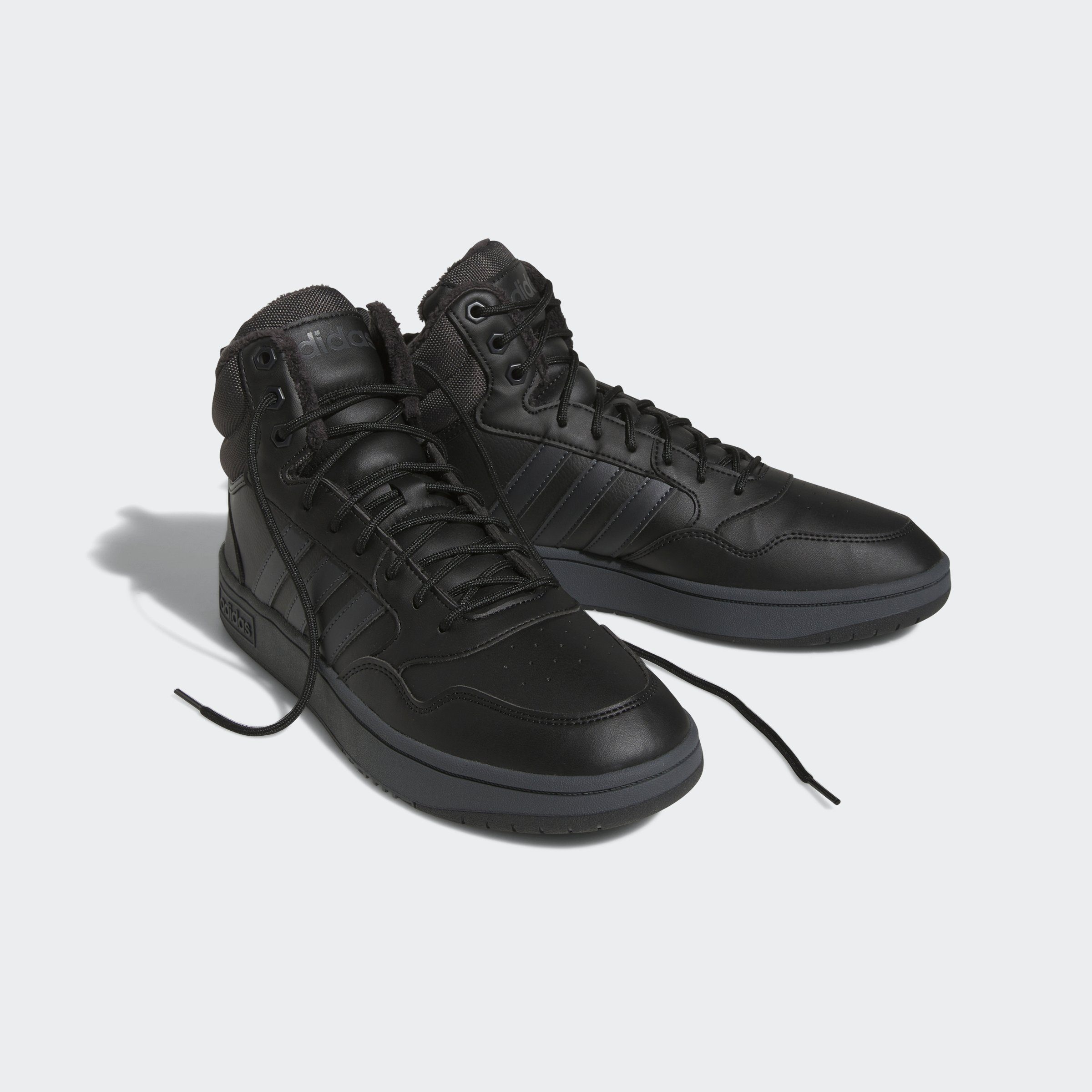 adidas Sportswear Sneakers HOOPS 3.0 MID LIFESTYLE BASKETBALL CLASSIC FUR LINING WINTERIZED heren sneakers maat 44 EU zwart