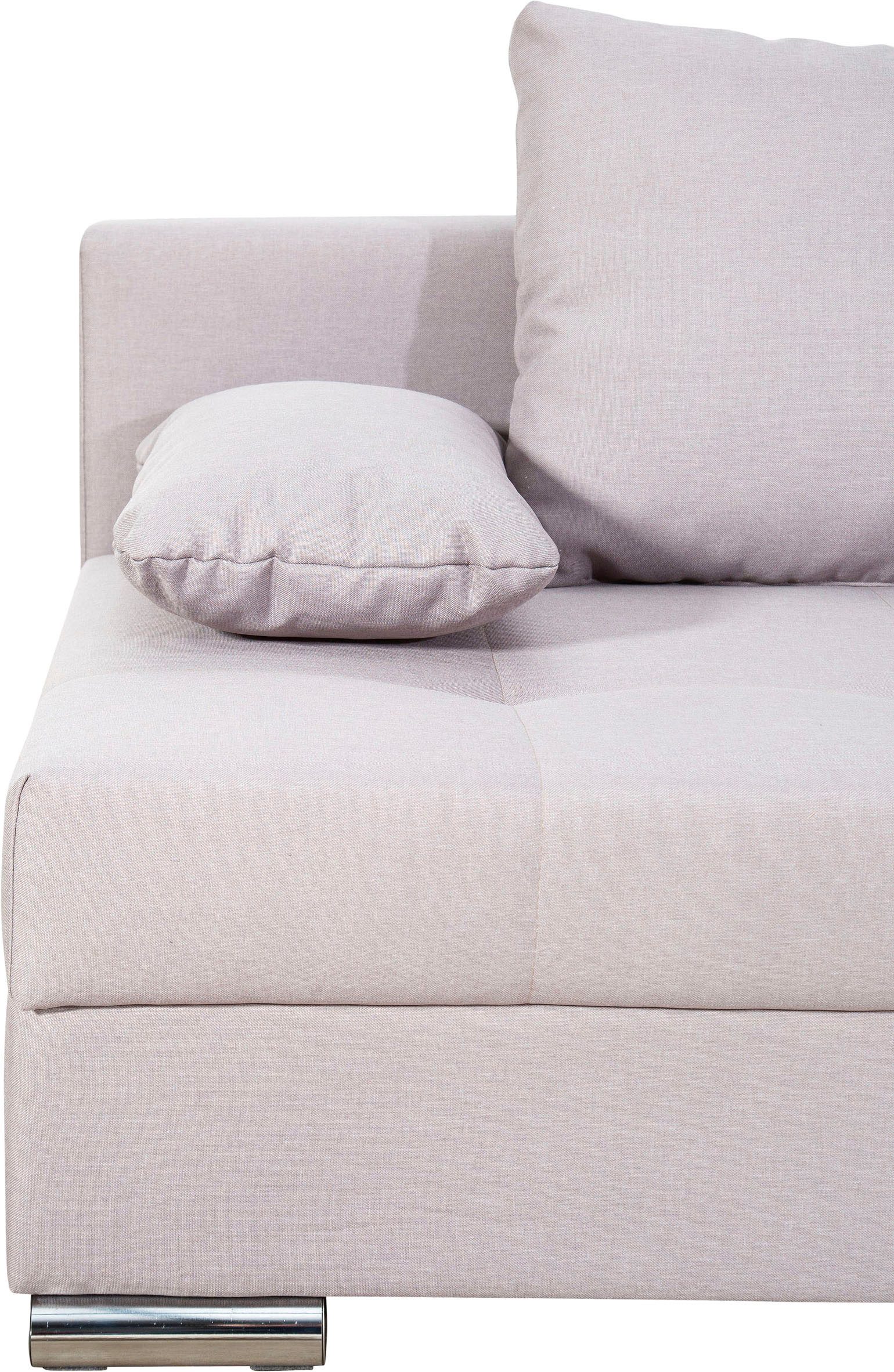 COLLECTION AB Slaapbank Tania met bedfunctie en bedlade comfortabele zitcomfort: veren-kern bekleding, inclusief rugkussen