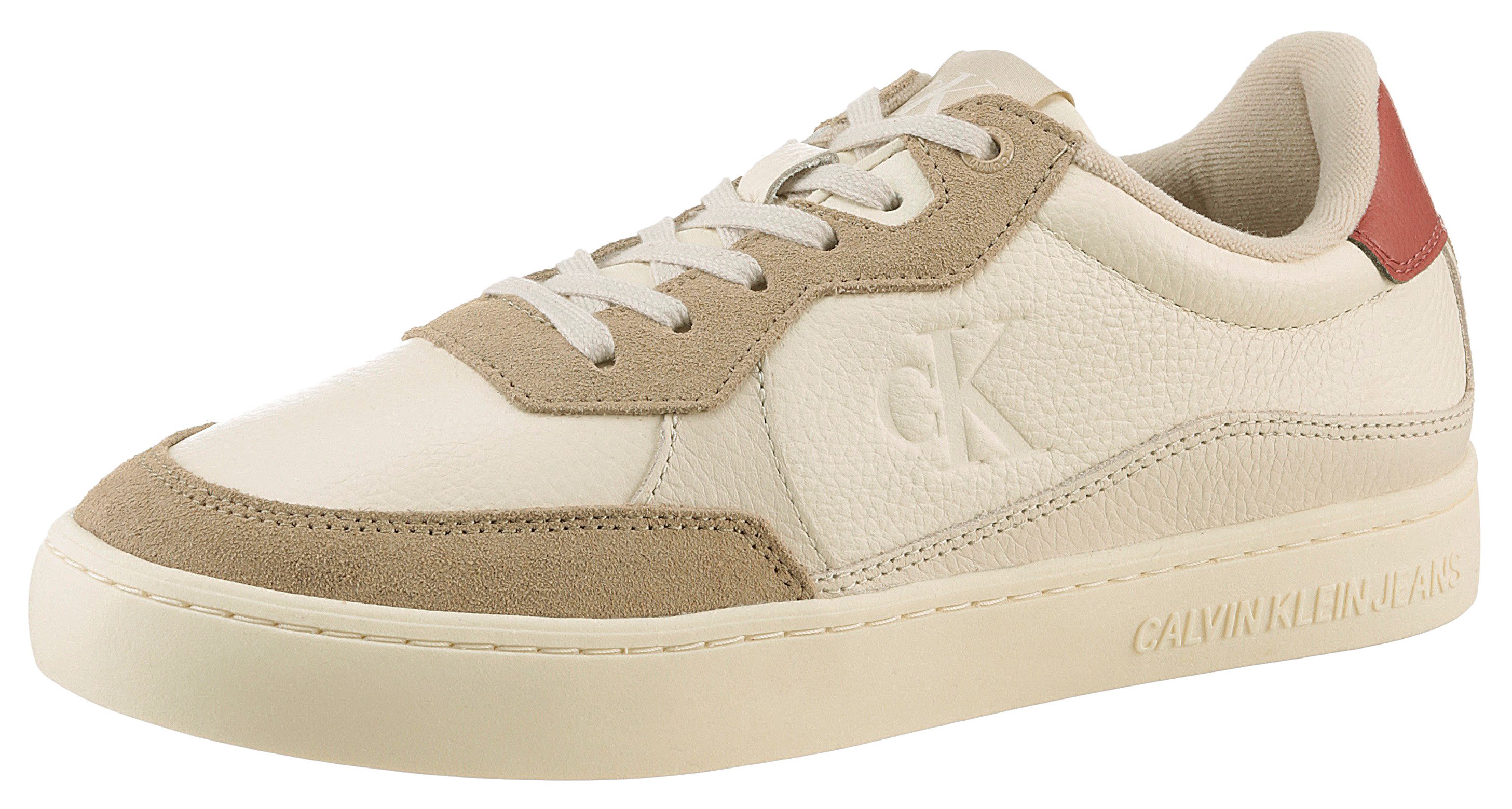 Calvin Klein Plateausneakers CLASSIC CUPSOLE MG WMM vrijetijdsschoen, lage schoen, veterschoen met zij ck-logo