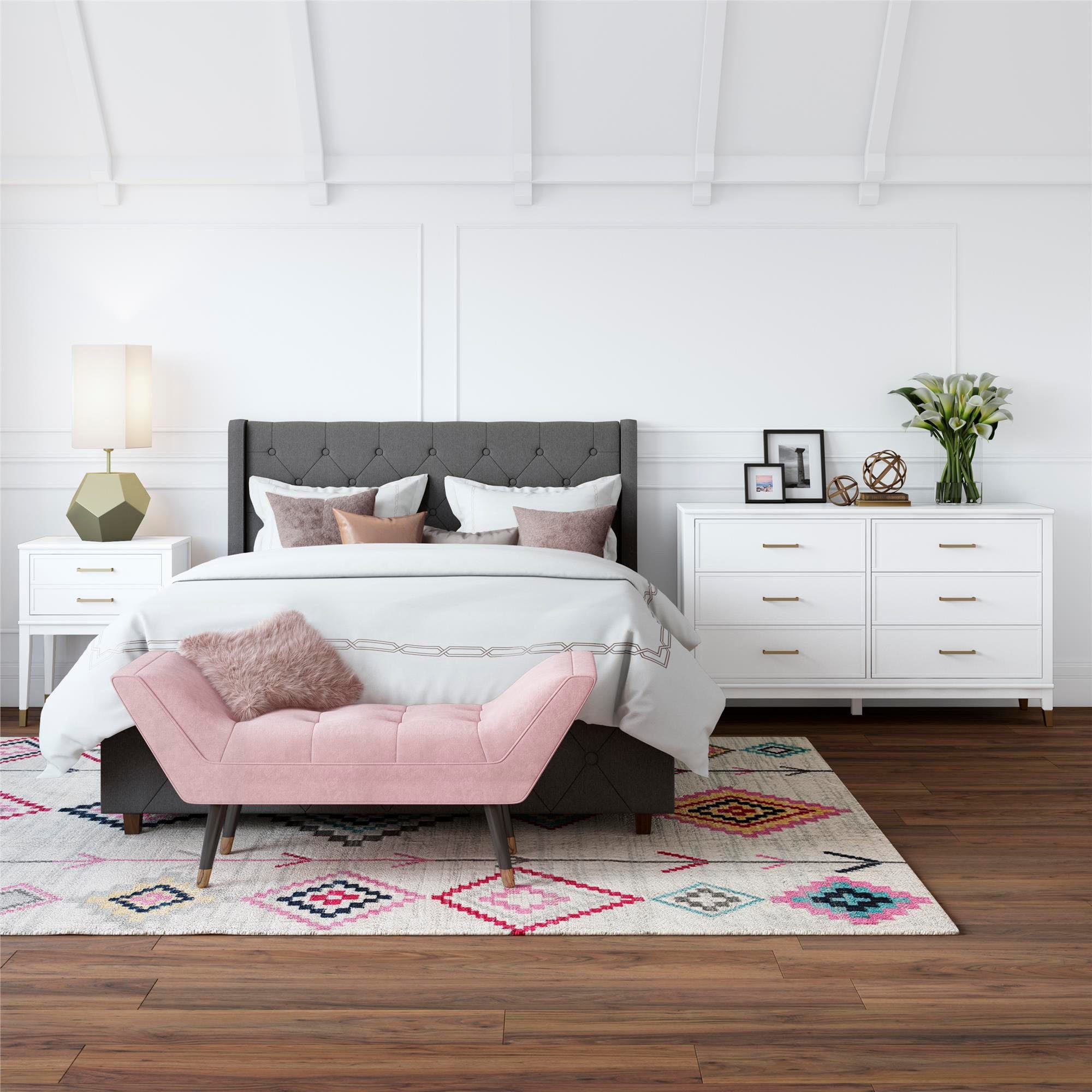 CosmoLiving by Cosmopolitan Kast Westerleigh met 6 laden, mdf, poten van massief hout, hoogte 85 cm, breedte 145 cm