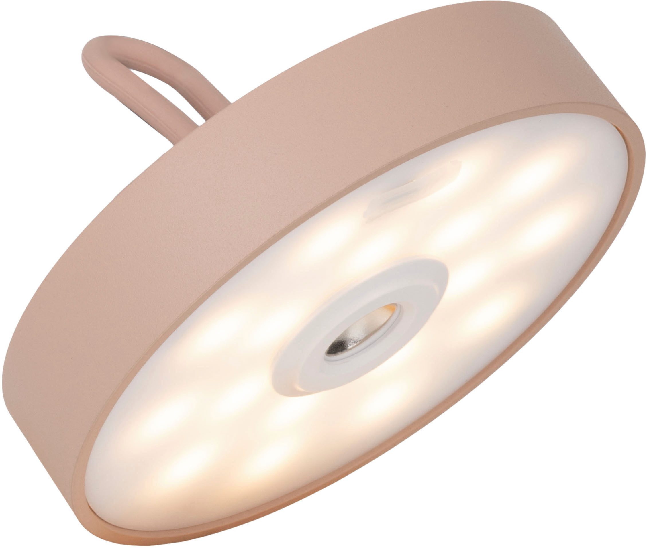 Home affaire Led-tafellamp Charmont met houten voet, afneembare hoofdkant als hanglamp te gebruiken oplaadbaar, incl. accu + usb-kabel, hoofdeinde magnetisch, afneembaar, hout (1 stuk)
