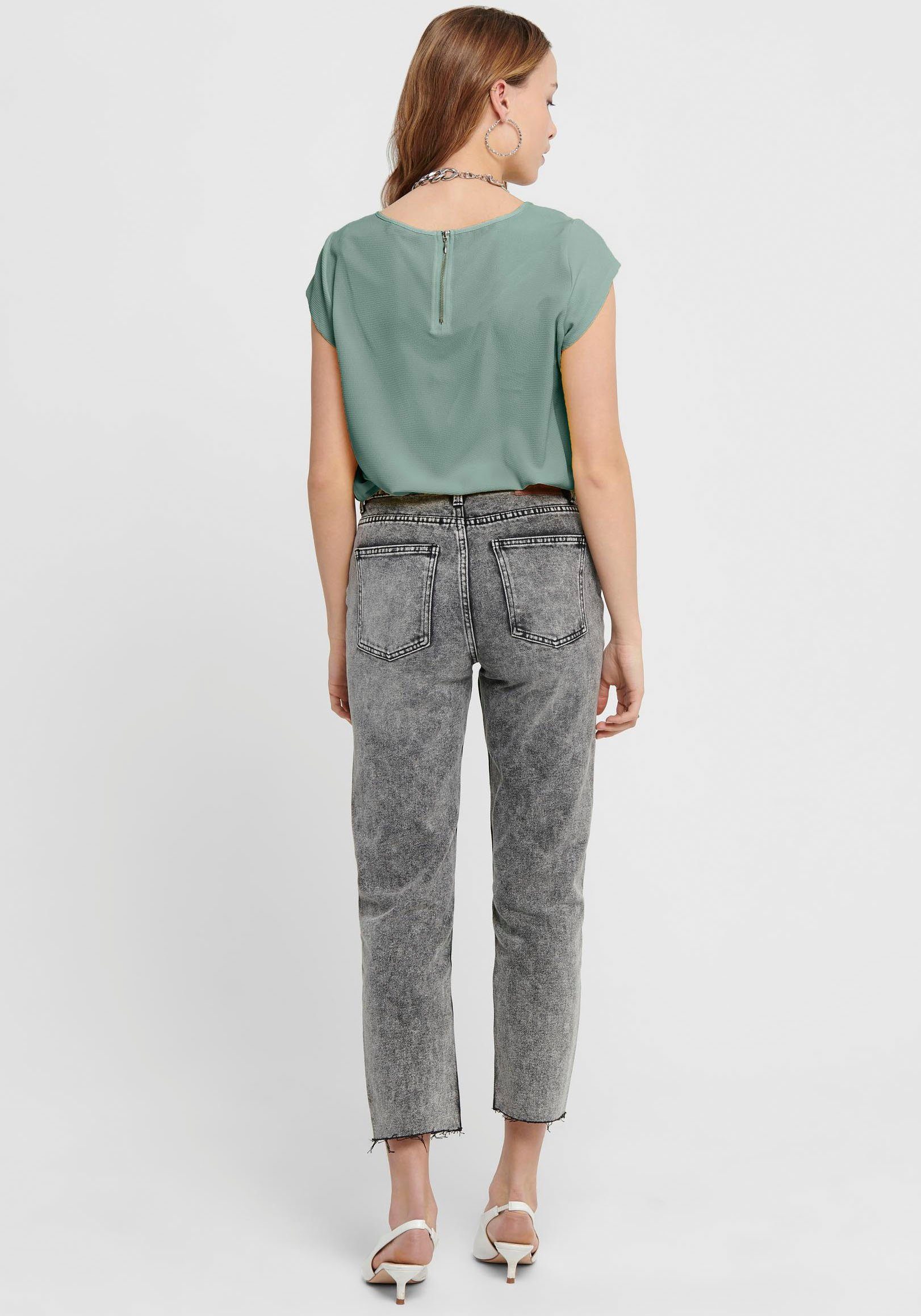 Only Blouse met korte mouwen ONLVIC S/S SOLID TOP NOOS PTM