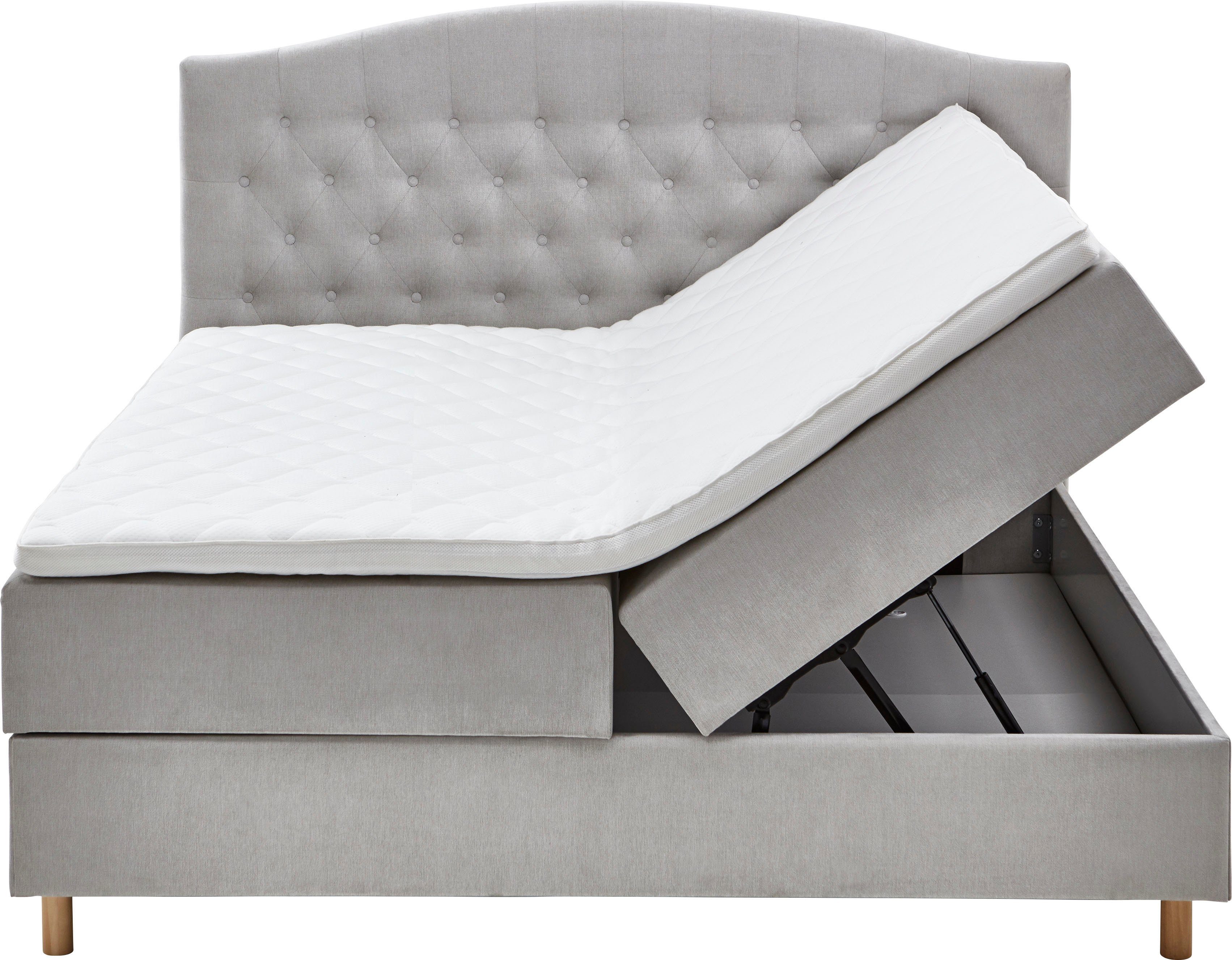 Home affaire Boxspring Piemont met bedkist en topmatras
