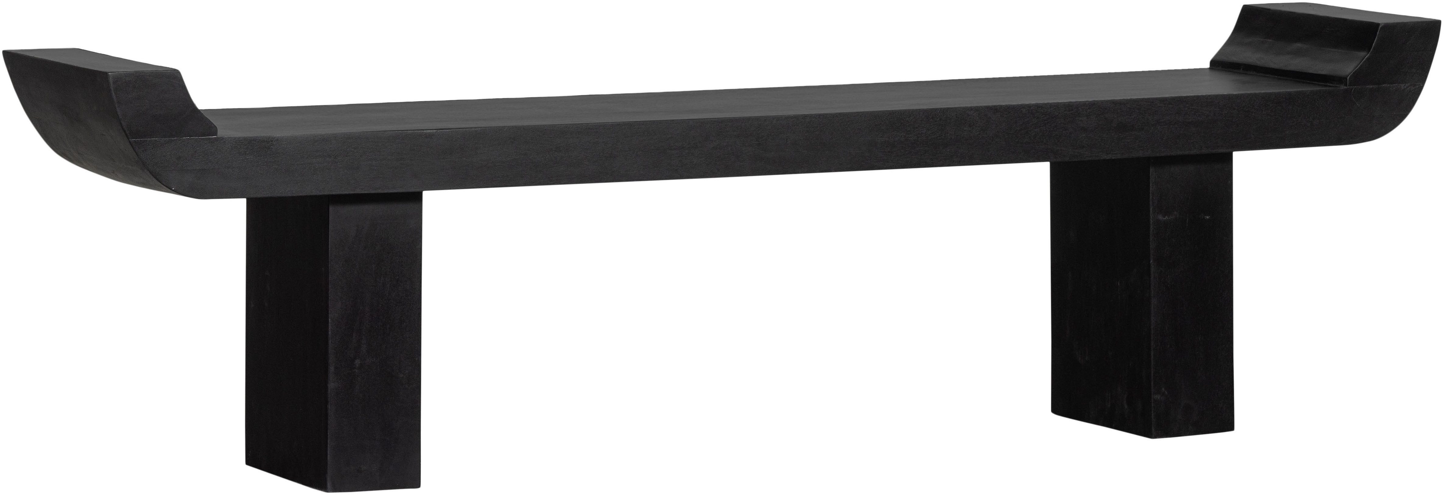 WOOOD Bank Lox Bank, met fineerlaag, H 35 cm x B 183 cm slaapkamerbankjes zwart