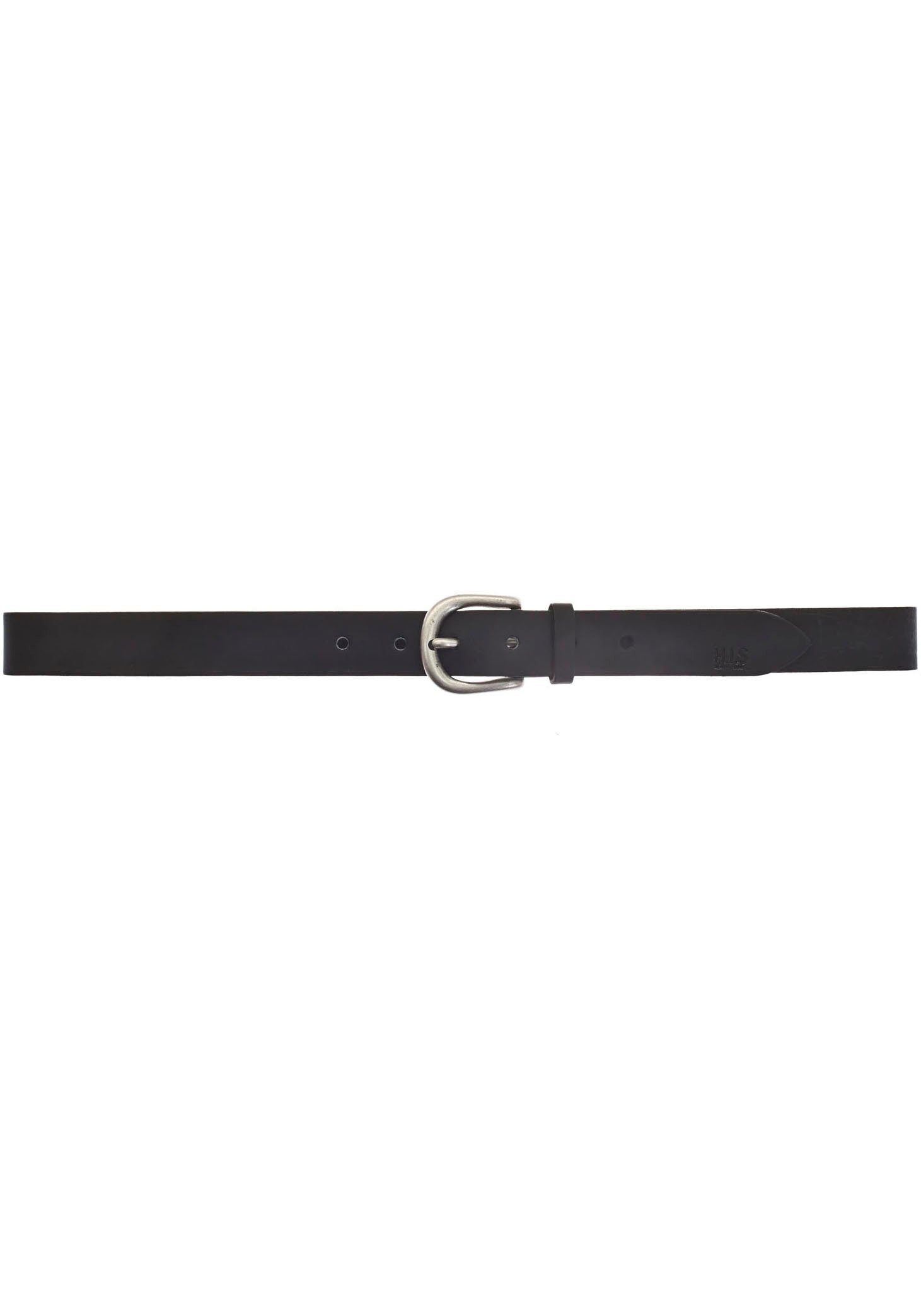 H.I.S Leren riem in verschillende kleuren met subtiele merkembleem - nieuw tot maat 125!