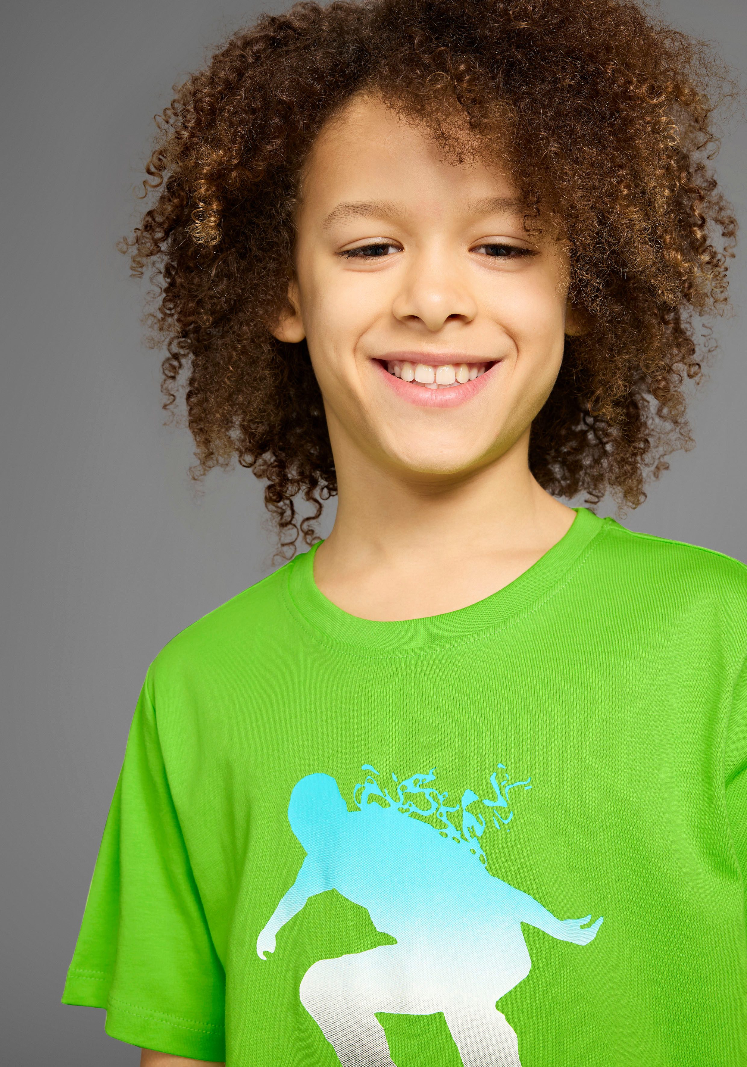KIDSWORLD T-shirt Skating Korte mouwen, basic pasvorm, bedrukt, ronde hals
