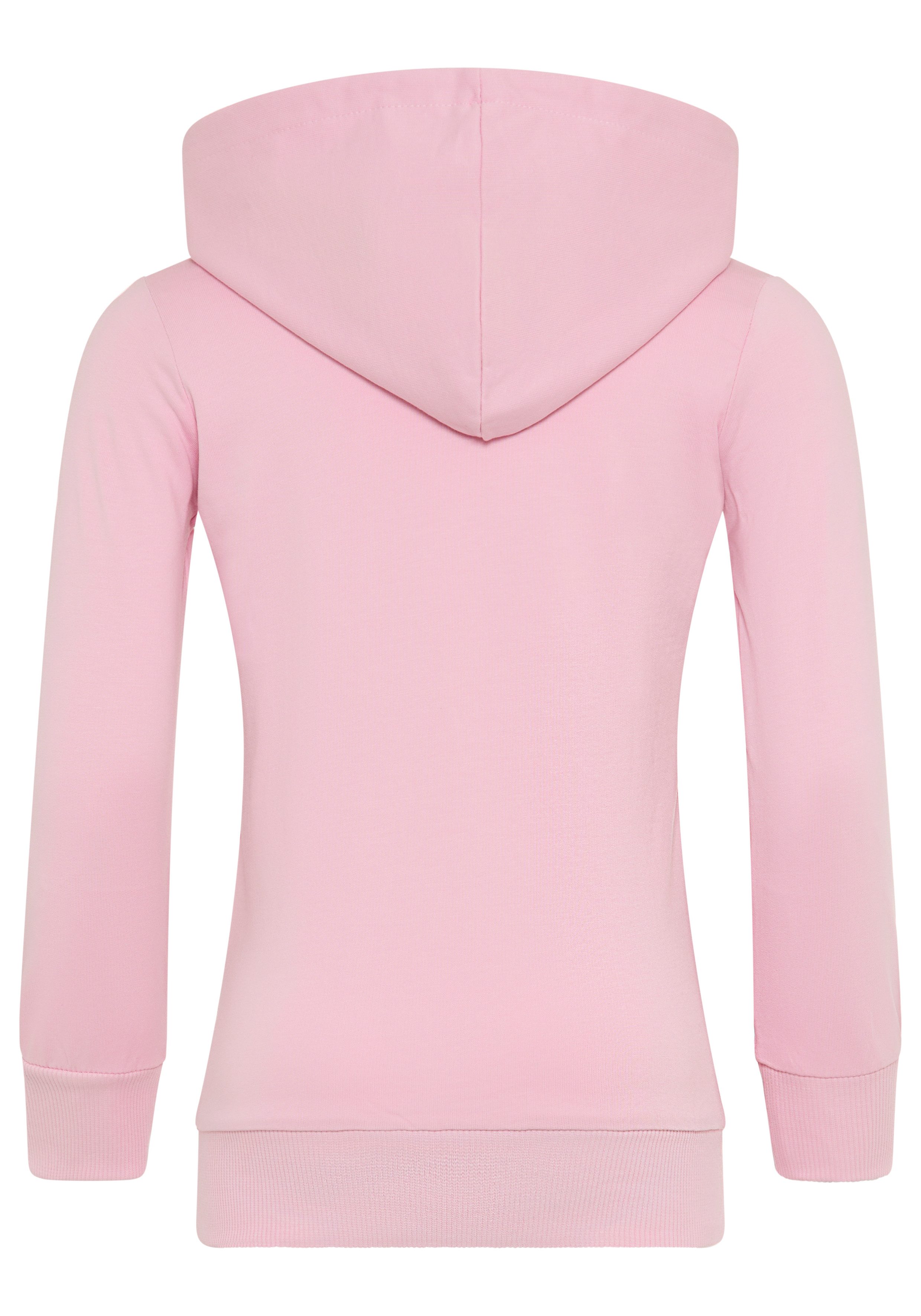 KIDSWORLD Hoodie Long sweatshirt with cute unicorn Lange mouwen, basic pasvorm, bedrukt, met capuchon, van katoen