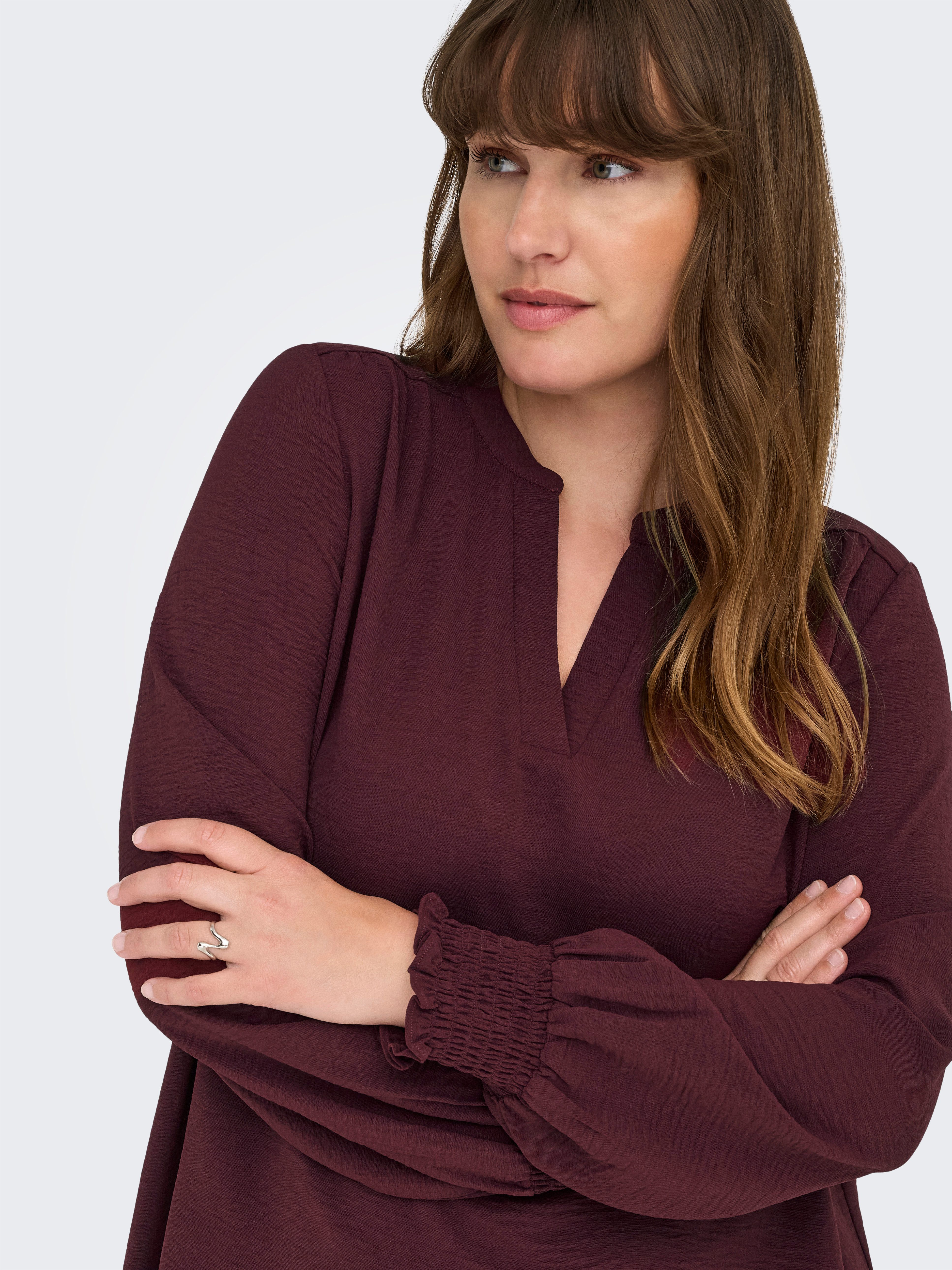 ONLY CARMAKOMA Shirtblouse CARMETTA LIFE V-NECK TOP WVN NOOS