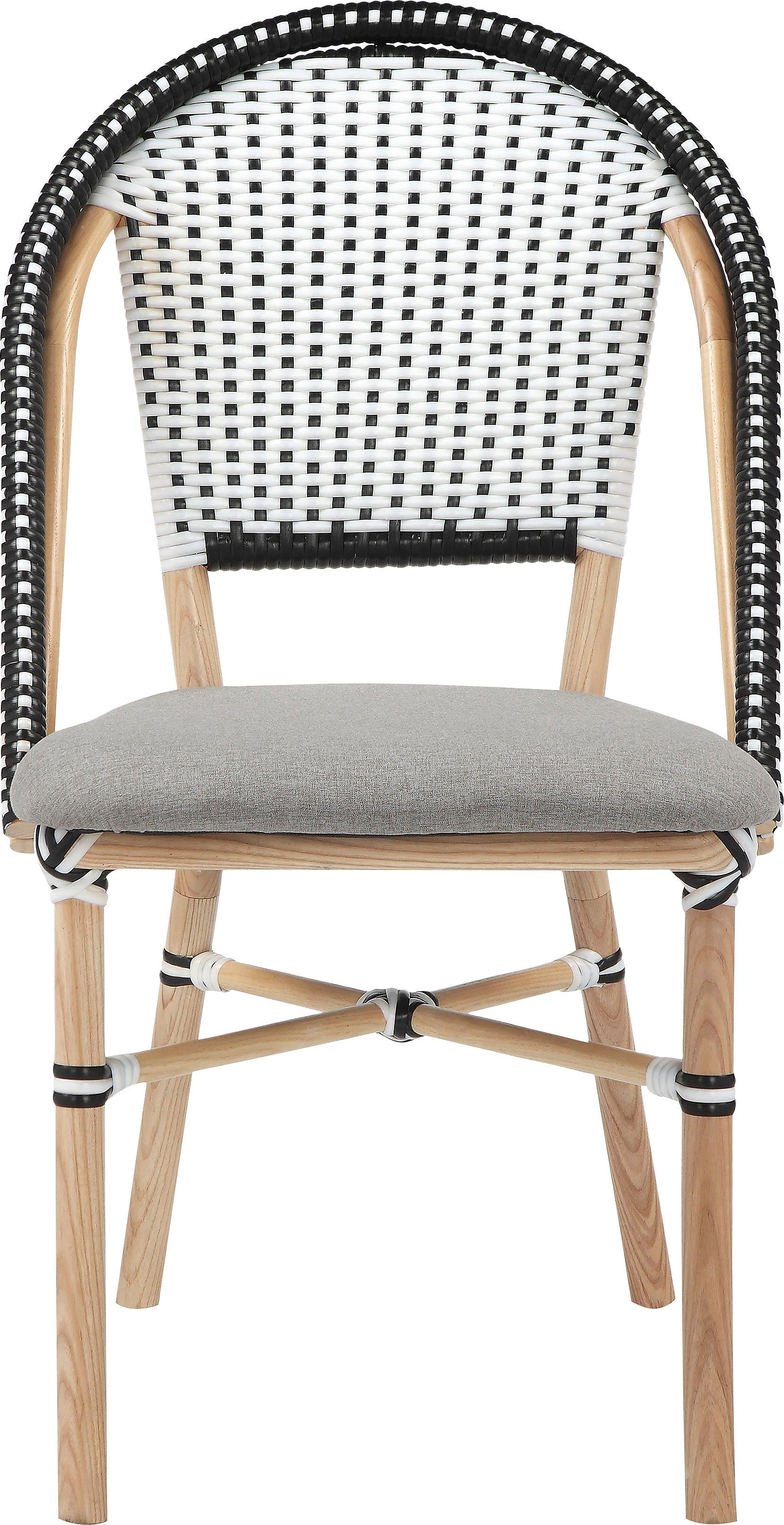 Home affaire Eetkamerstoel Rue de Belliard, TOPSELLER!, OTTOs Choice Webstof bekleding, massief essen houten onderstel, zithoogte 46,5 cm