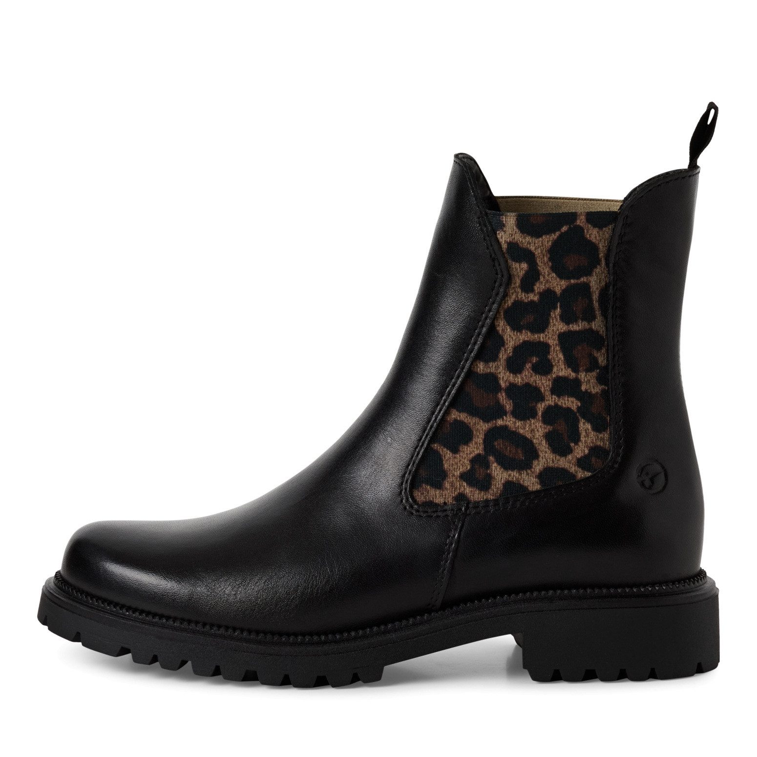Tamaris Chelsea-boots , blokhak, instaplaarzen met stretchinzetten aan beide zijden