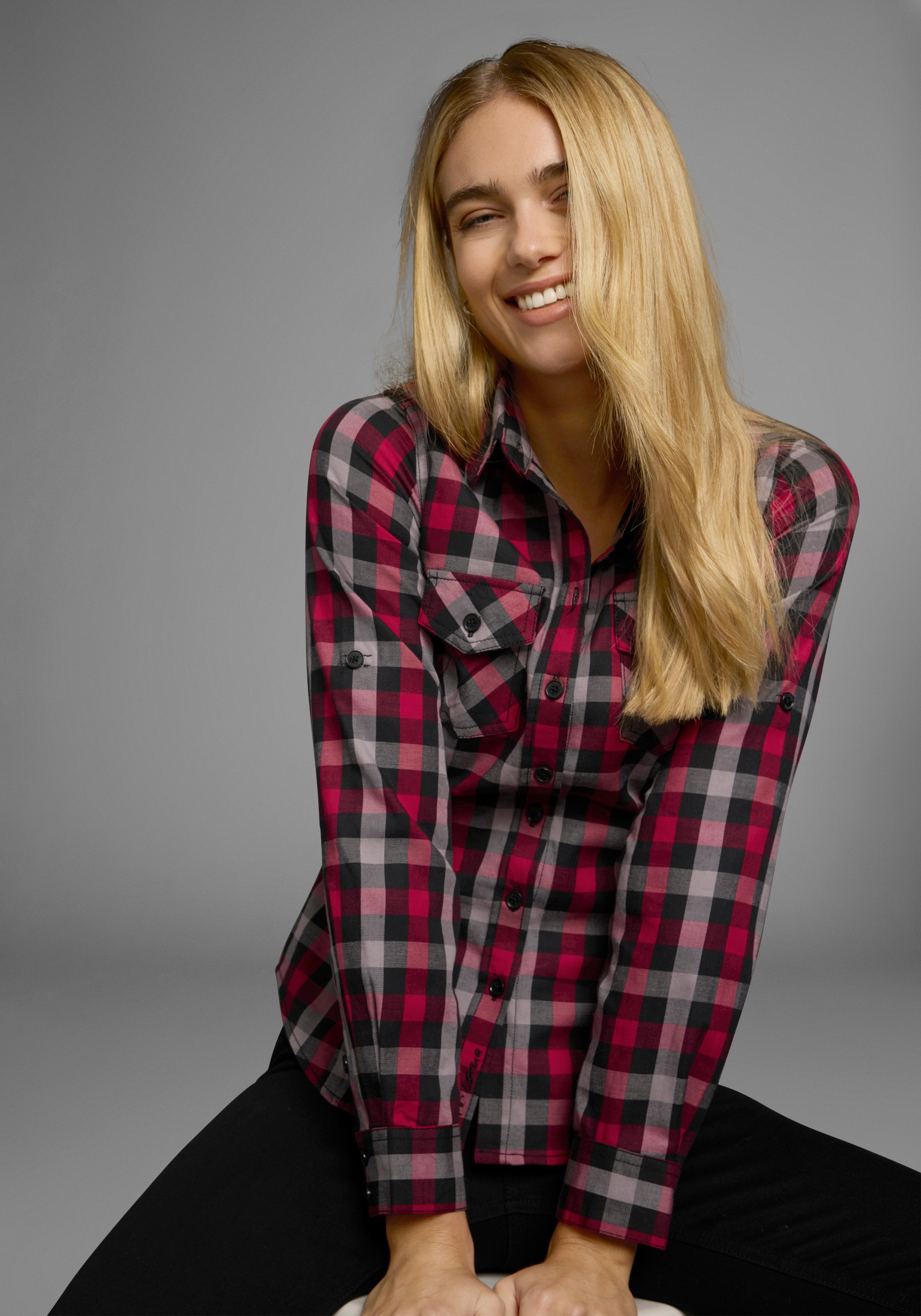 Arizona Geruite blouse Casual houthakkers-look