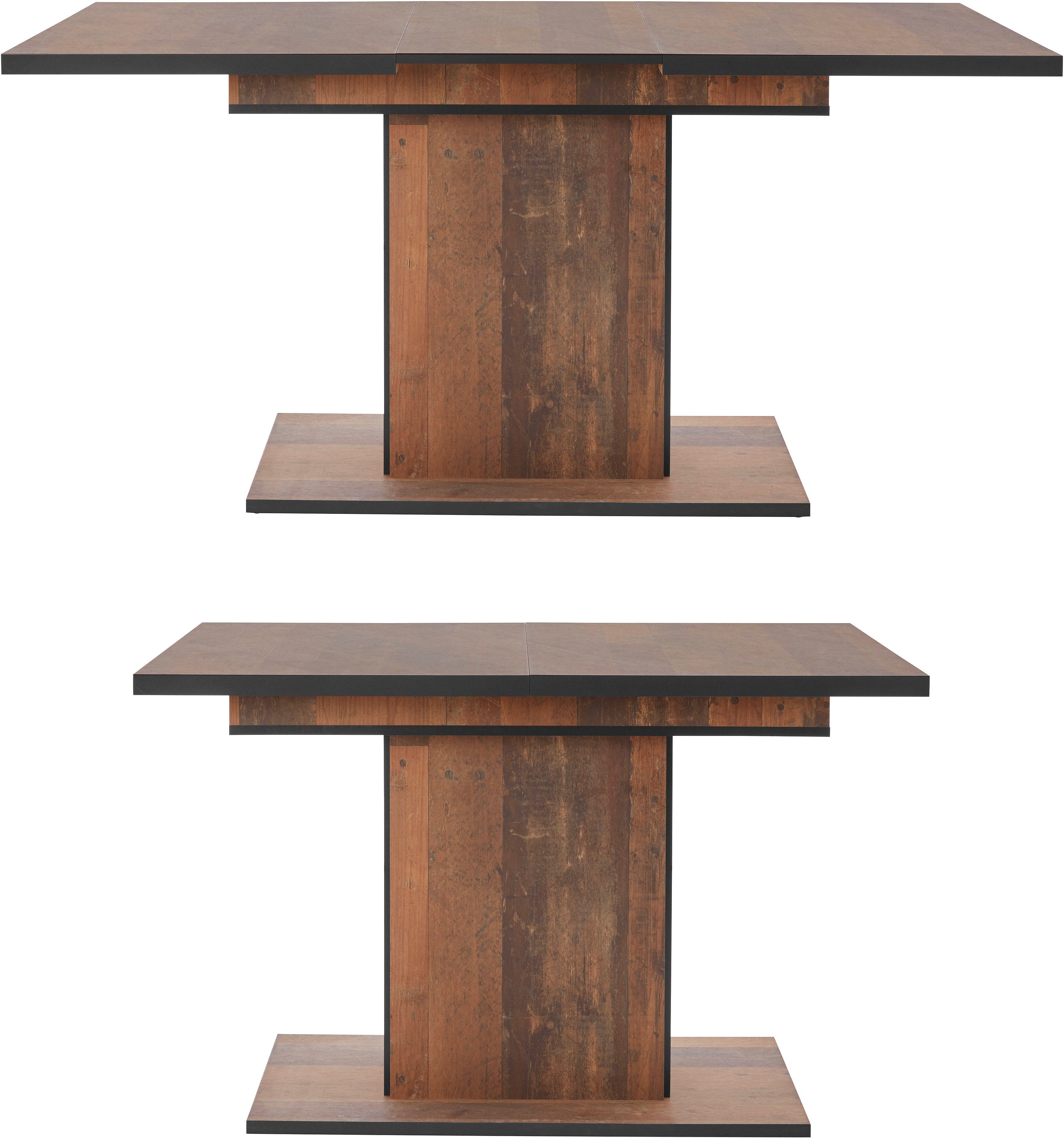 HELA Eettafel Ariana Bestseller, tafel, keukentafel, uitschuiftafel door binnenin geplaatste inlegbladen uittrekbaar 120-160 cm