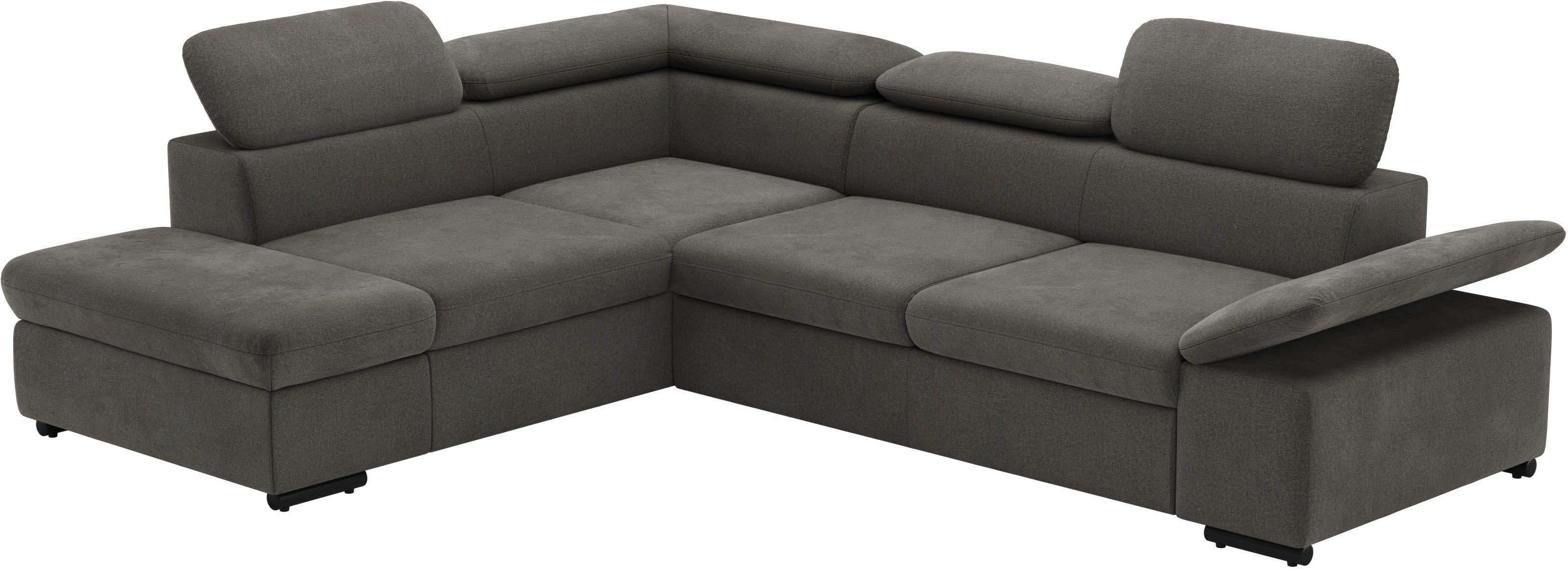 sit&more Hoekbank Alcudia L-vorm met armverstelling, optionele hoofdeindverstelling en bedfunctie