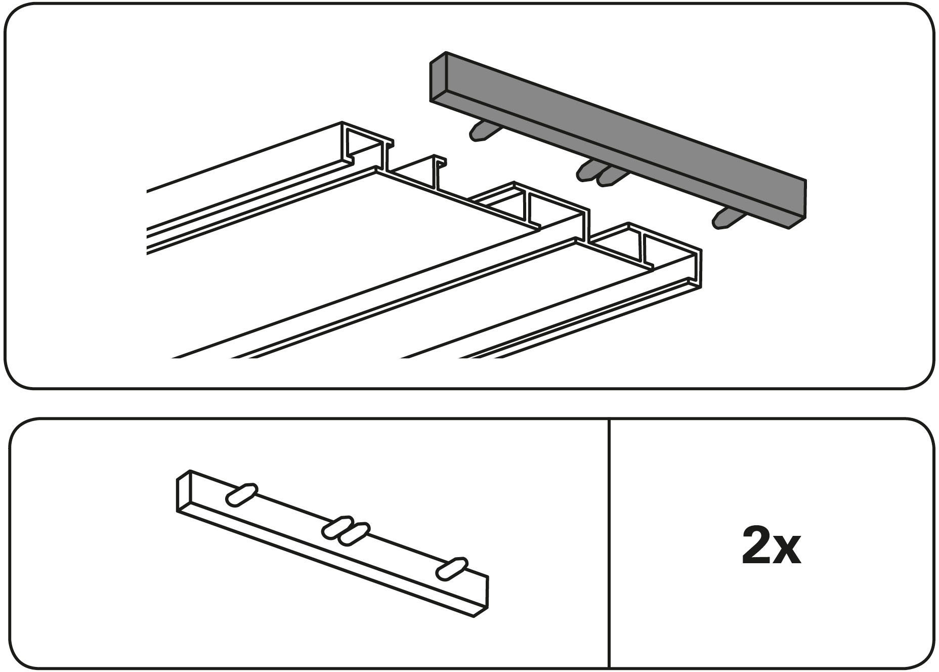 GARDINIA Eindstuk voor gordijnroede 3-sporig Serie aluminium-gordijnrail 3-sporig (2 stuks)