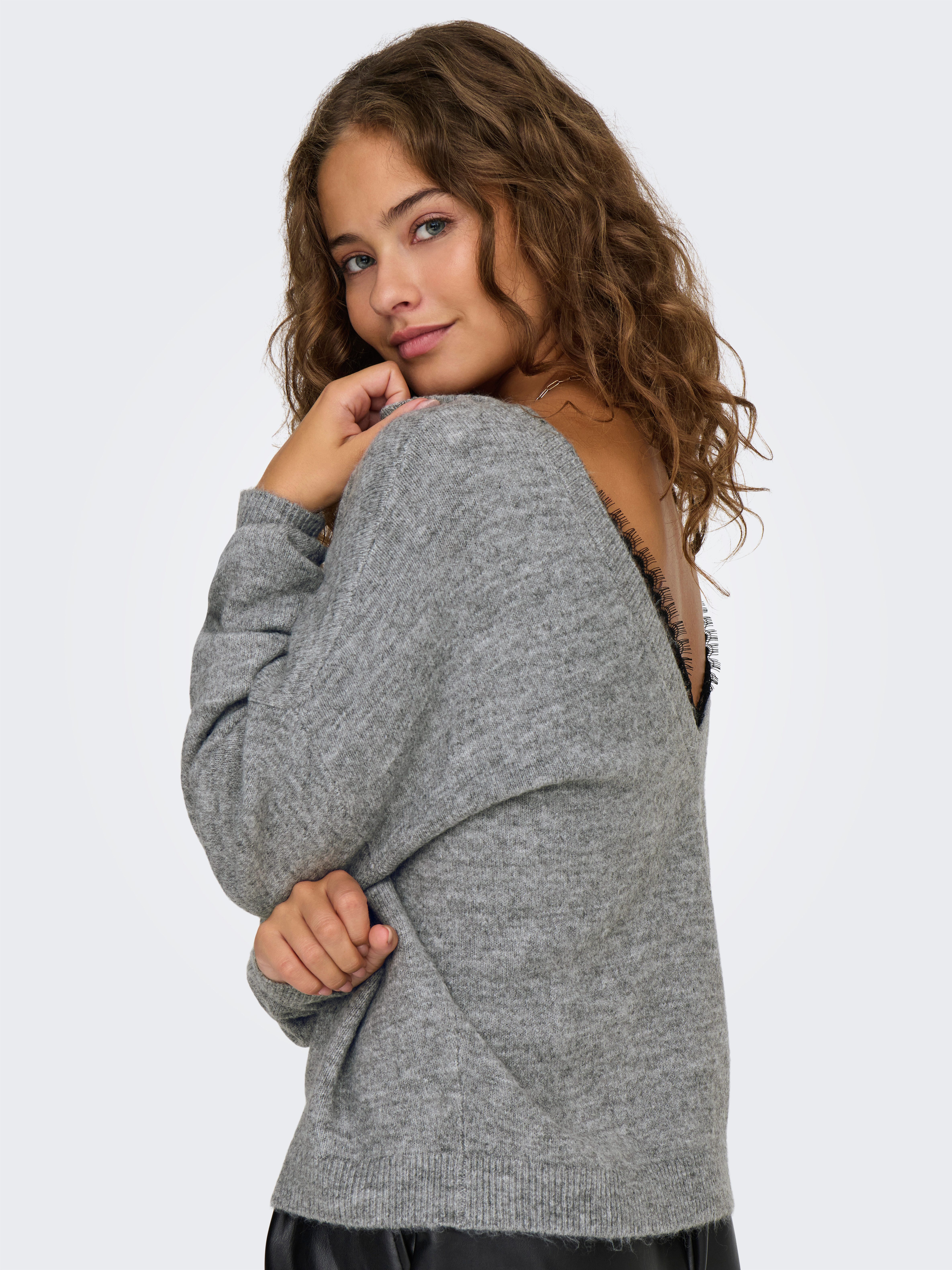 Only Trui met ronde hals ONLMANIFESTA LS REVERSIBLE KNT NOOS