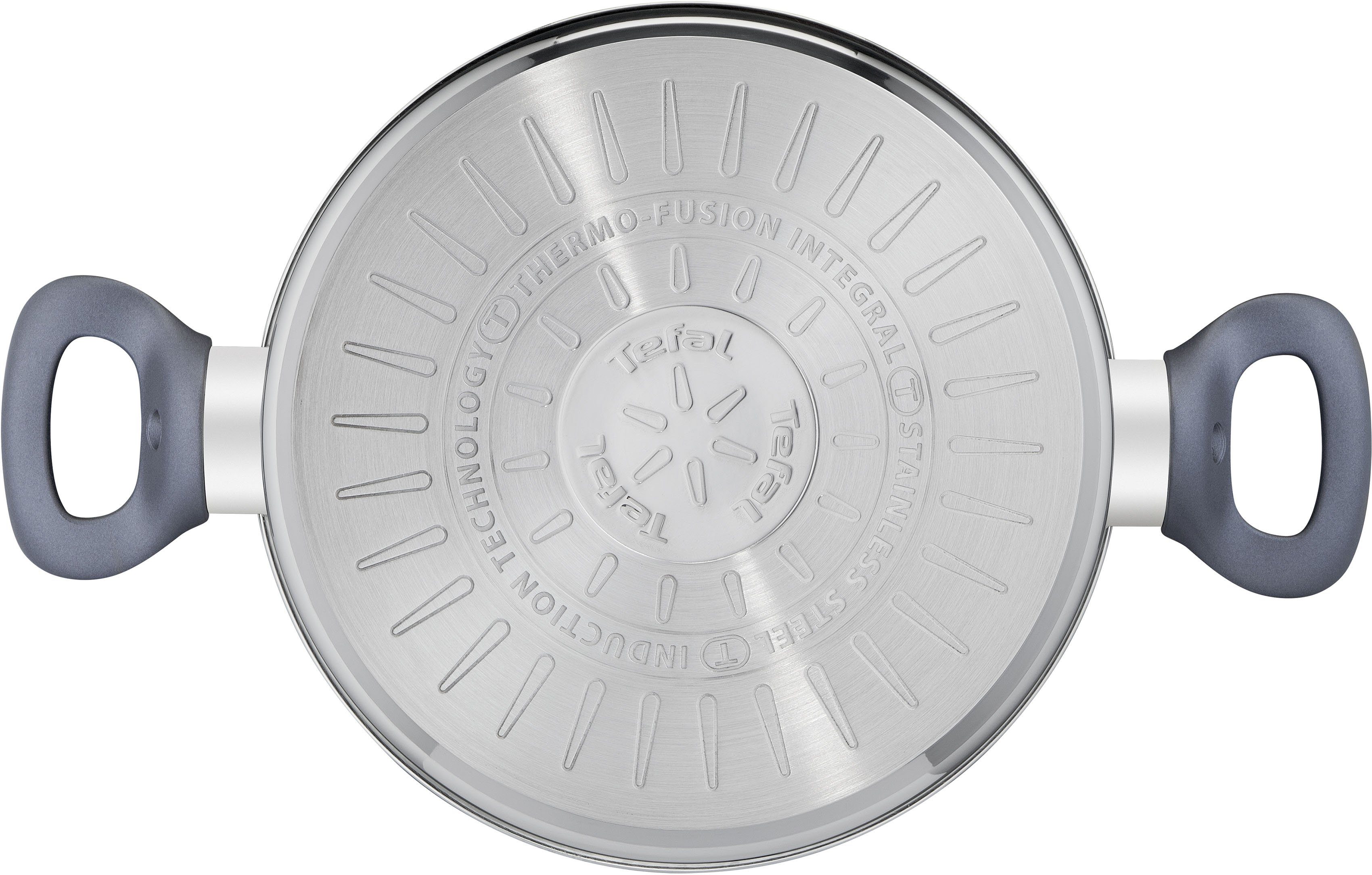 Tefal Kookpan Daily Cook Roestvrij staal pan met staande deksel, schenktuit, voor alle kookplaten, inductie
