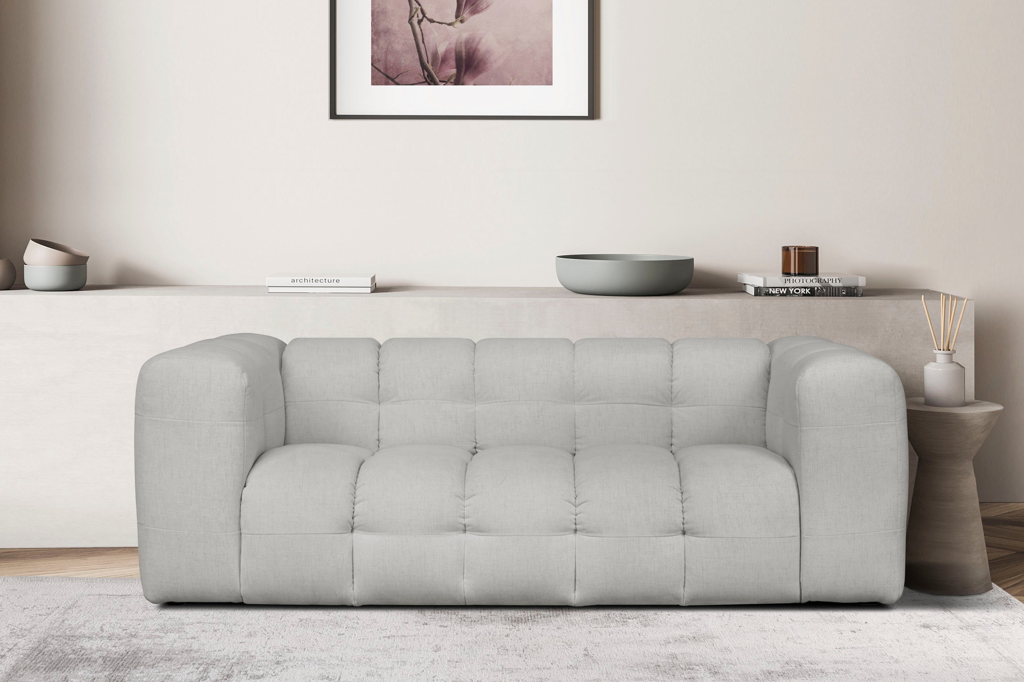LeGer Home by Lena Gercke 3-zitsbank TALISHA designerbank, moderne quilt, afmetingen B/D/H: 229/110/75 cm