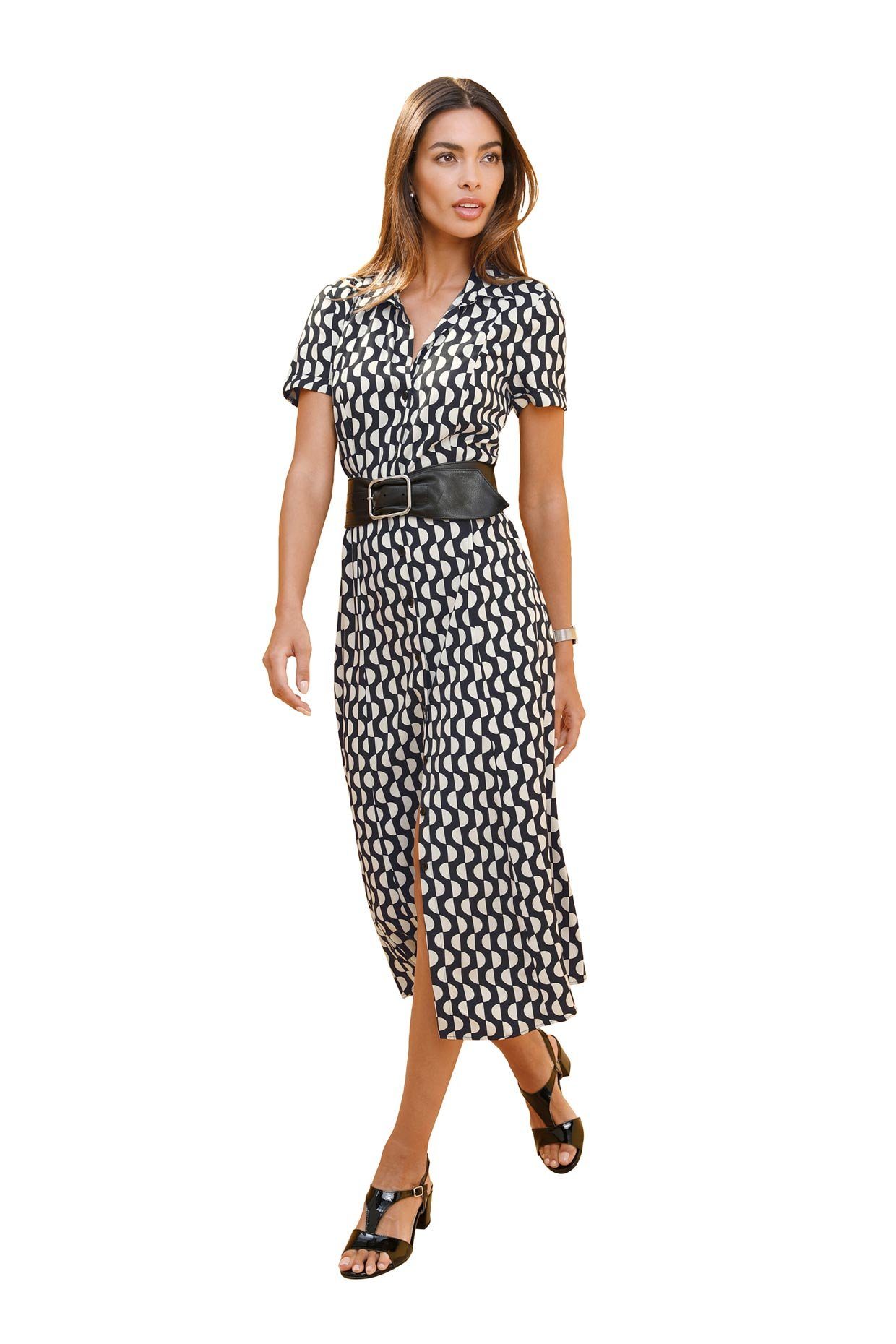 rick cardona by heine gedessineerde jurk zwart