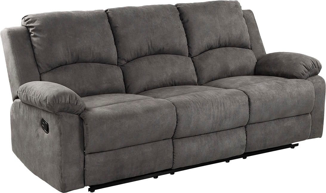 Jockenhöfer Gruppe 3-zitsbank Dakota Ligfunctie met halfautomatische relaxfunctie, TFK bekleding