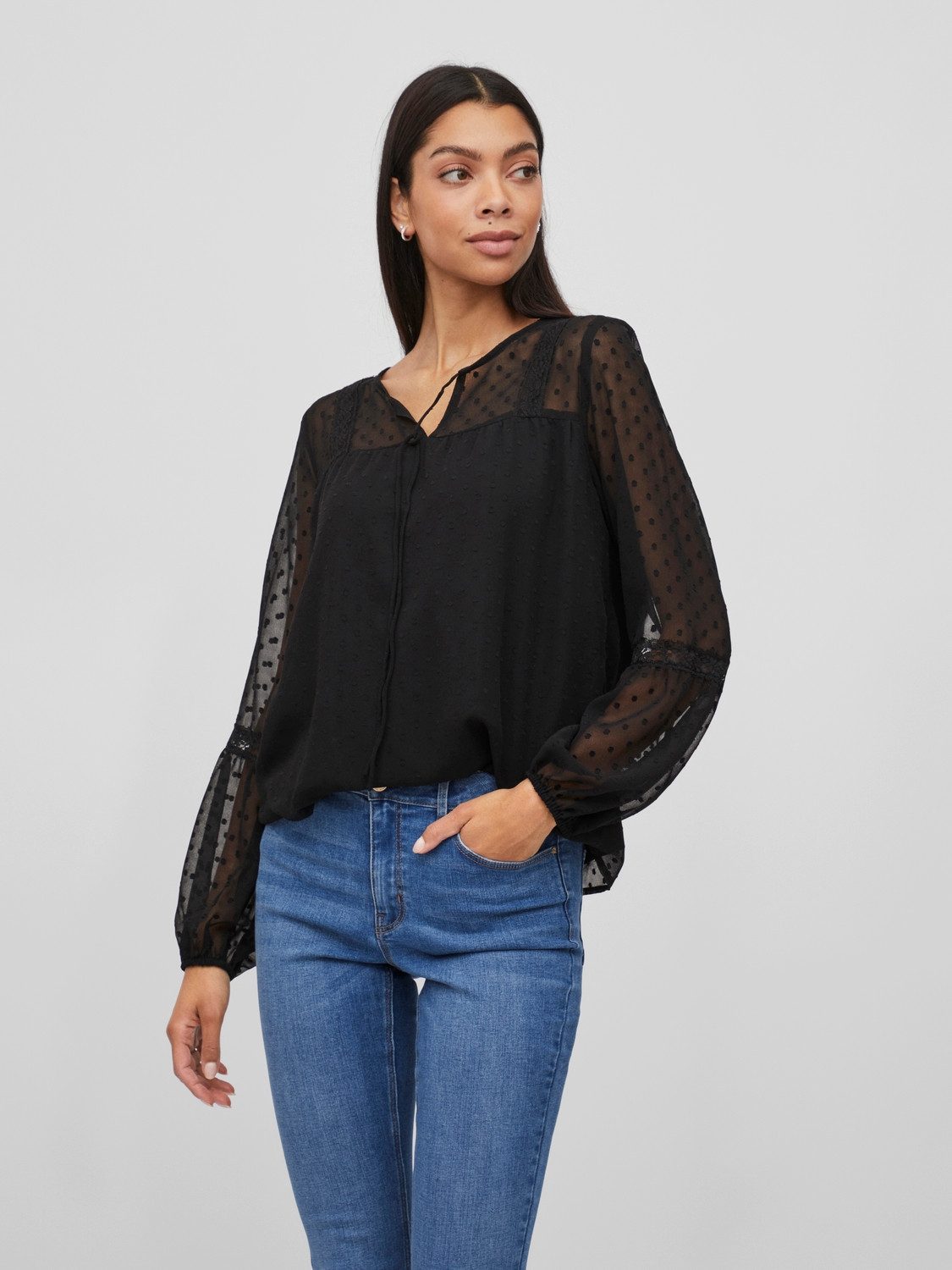 Vila Shirt VIEDEE L/S TOP - NOOS