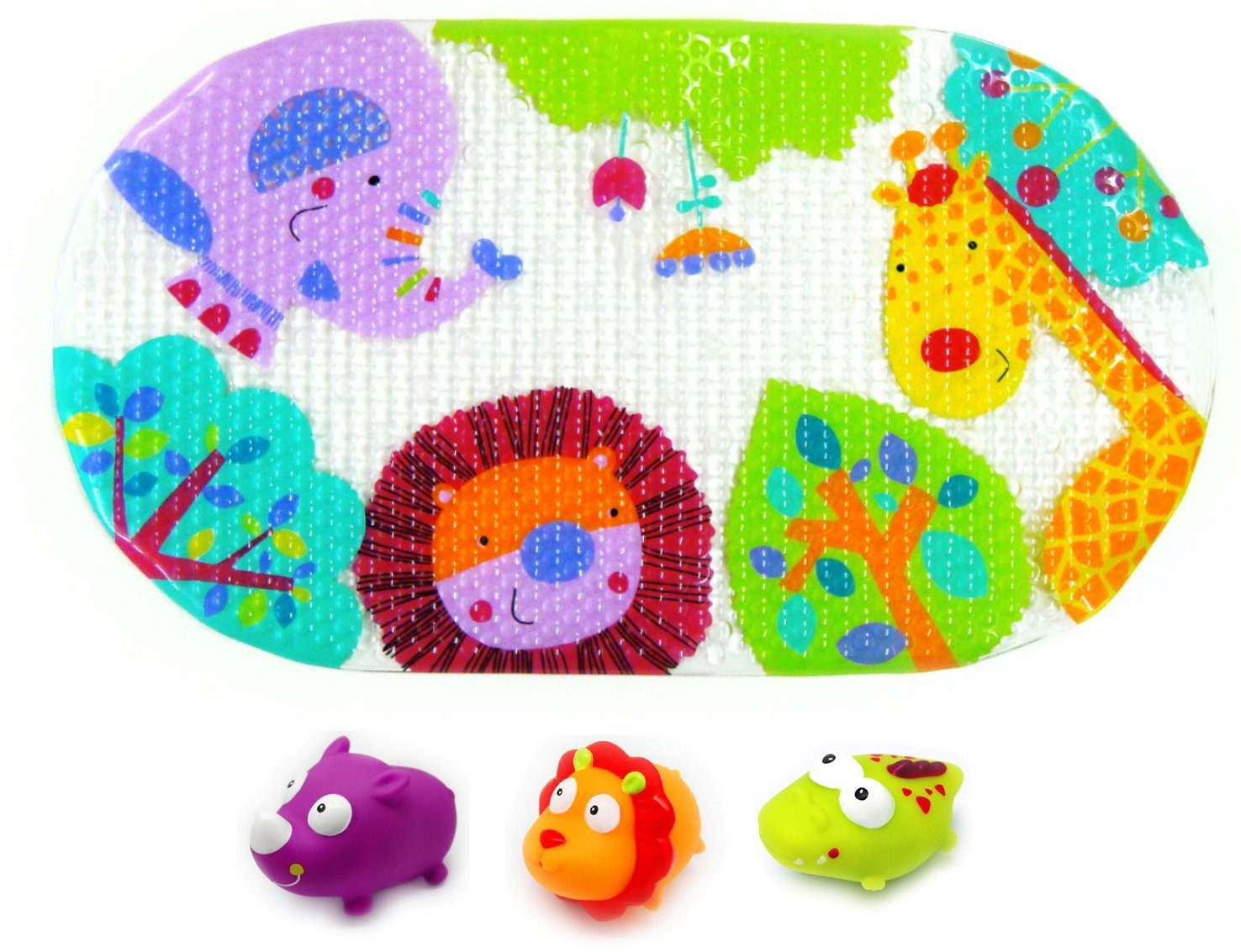 Knorrtoys® Badspeelgoed Escabbo® badmattenset, junglesafari (4-delig)