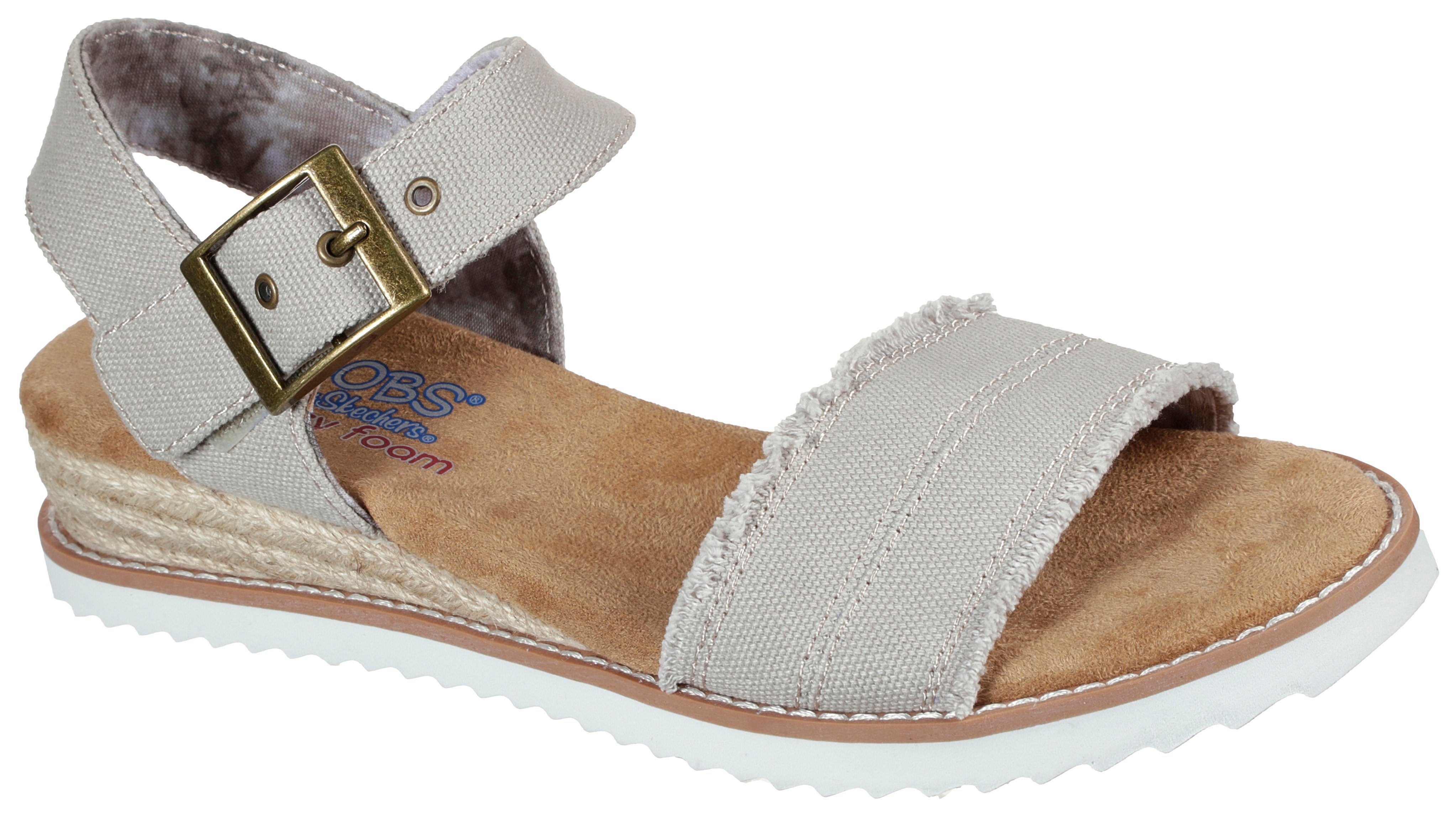 Flat sandal Skechers , Grijs , Dames