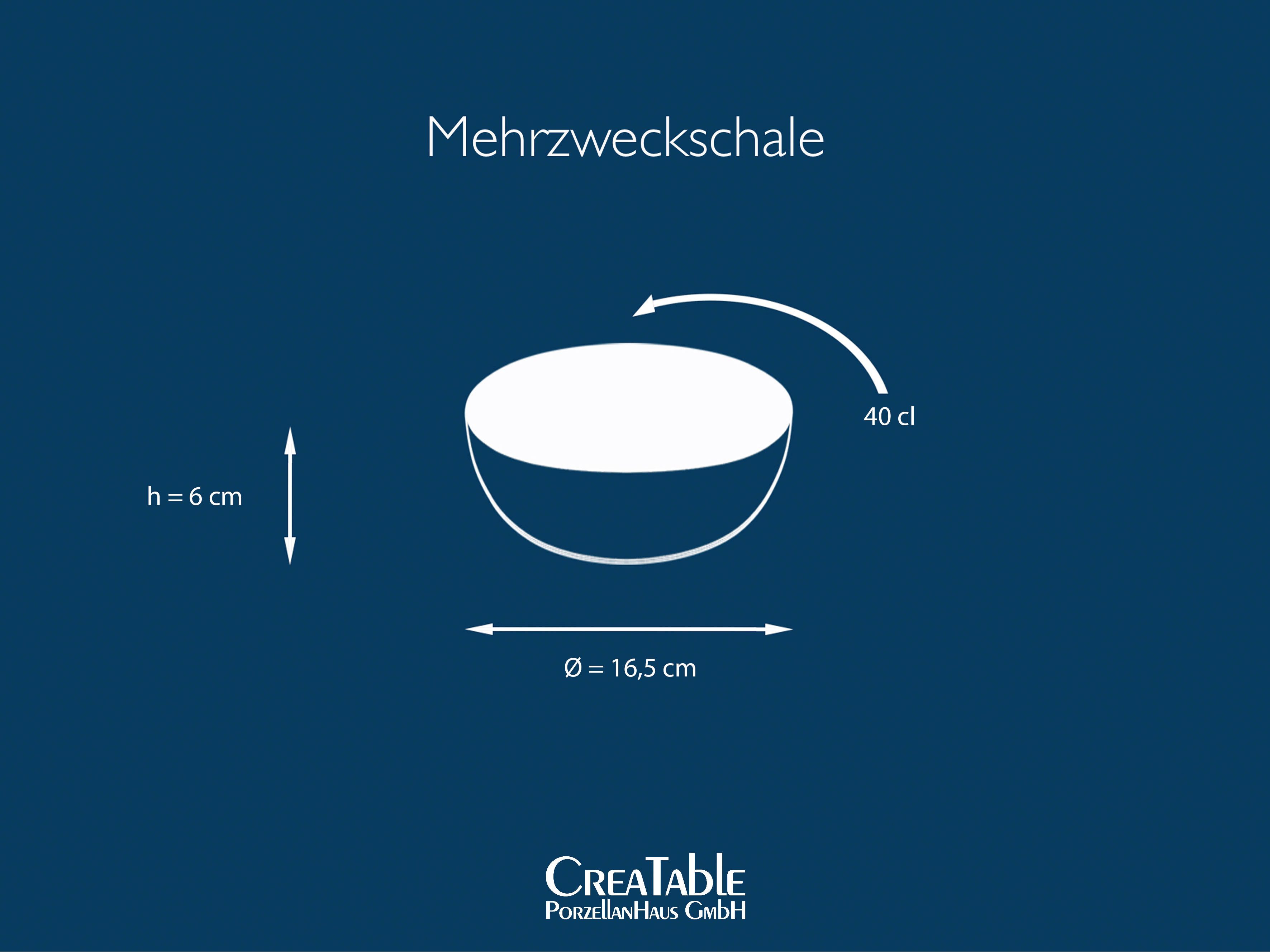 CreaTable Mueslischaaltje NATURE COLLECTION Slakom, snackschaal, ø 16,5 cm (set, 6-delig)