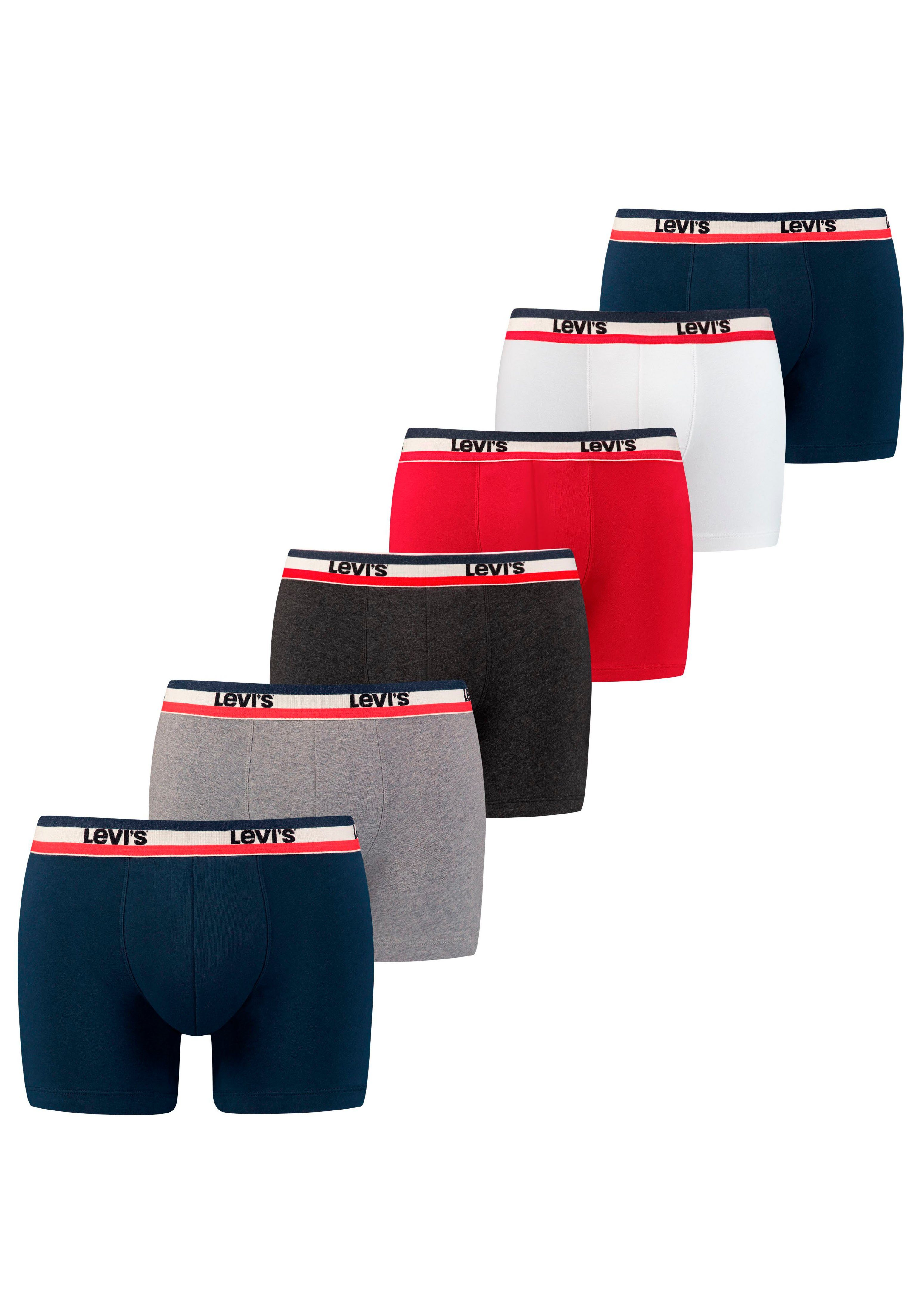 Levi's® Boxershort met brede logoband (Set van 6)