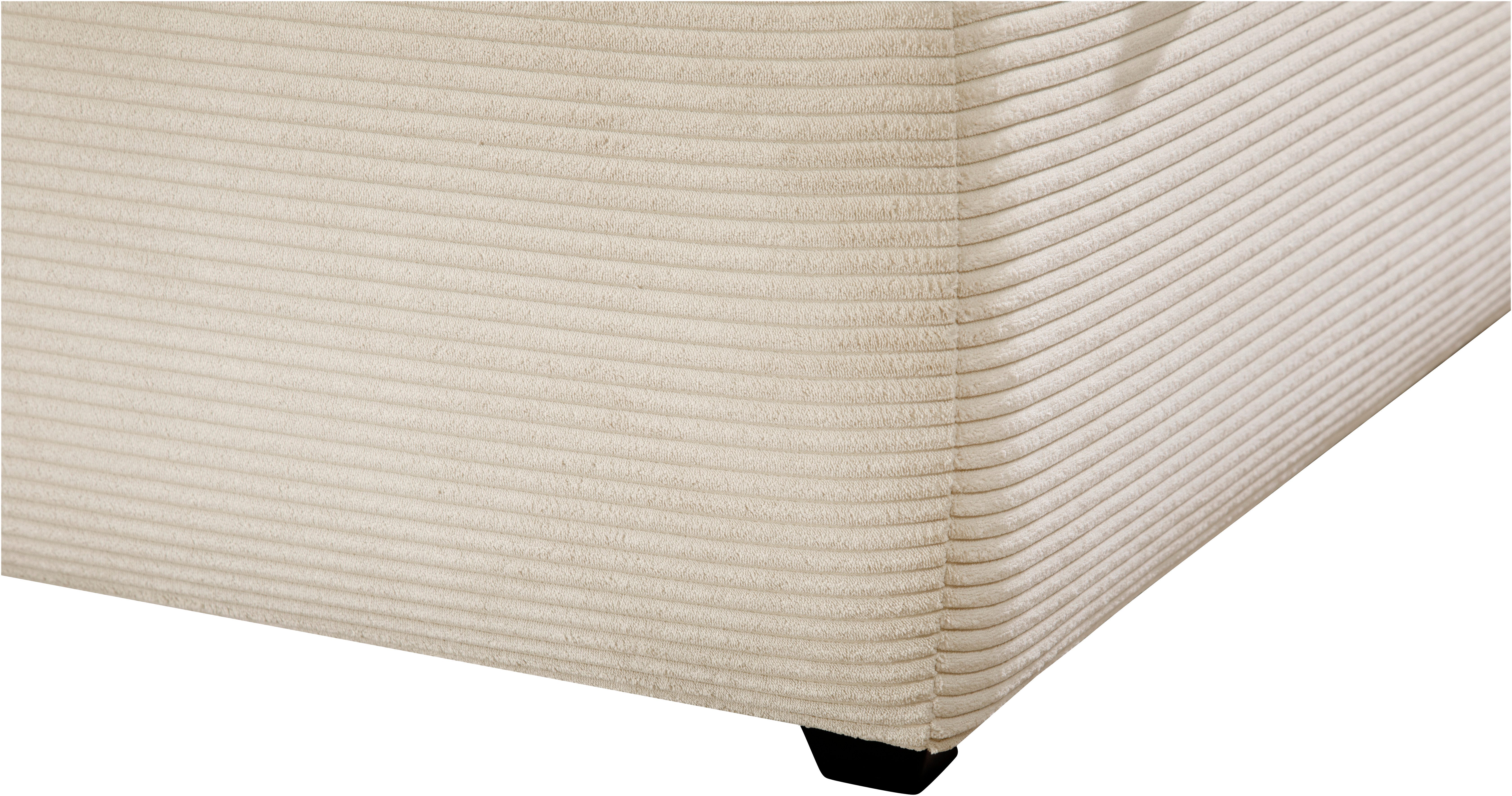 Maintal Gestoffeerd bed Wiesenbach, met cord-stof optioneel in hardheidsgraad h2, h3 of h4