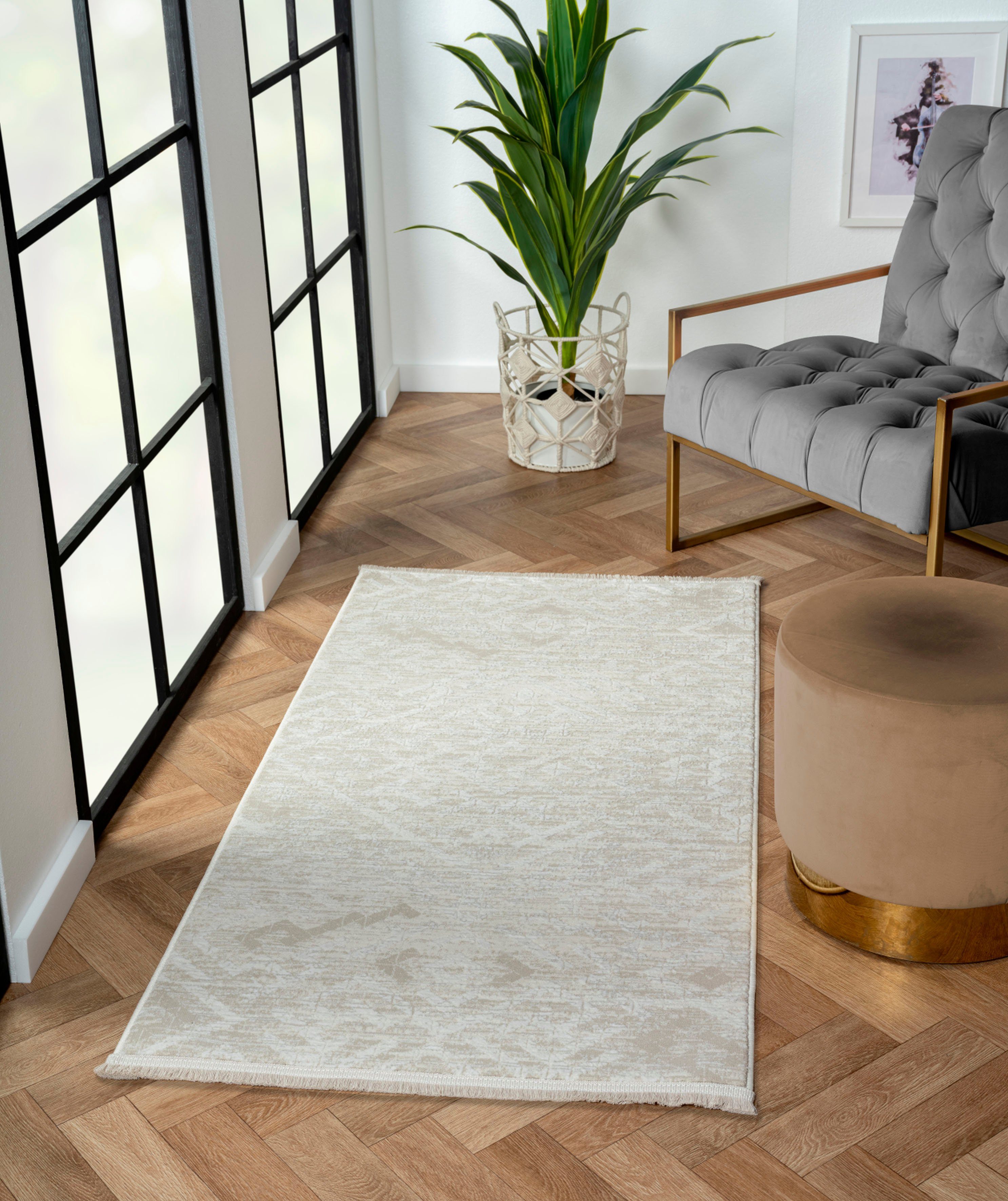 Myflair Möbel & Accessoires Vloerkleed Mijn type 2 voorraadopruiming Kortpolig, etno-stijl, bijzonder zacht door microvezel, met franjes