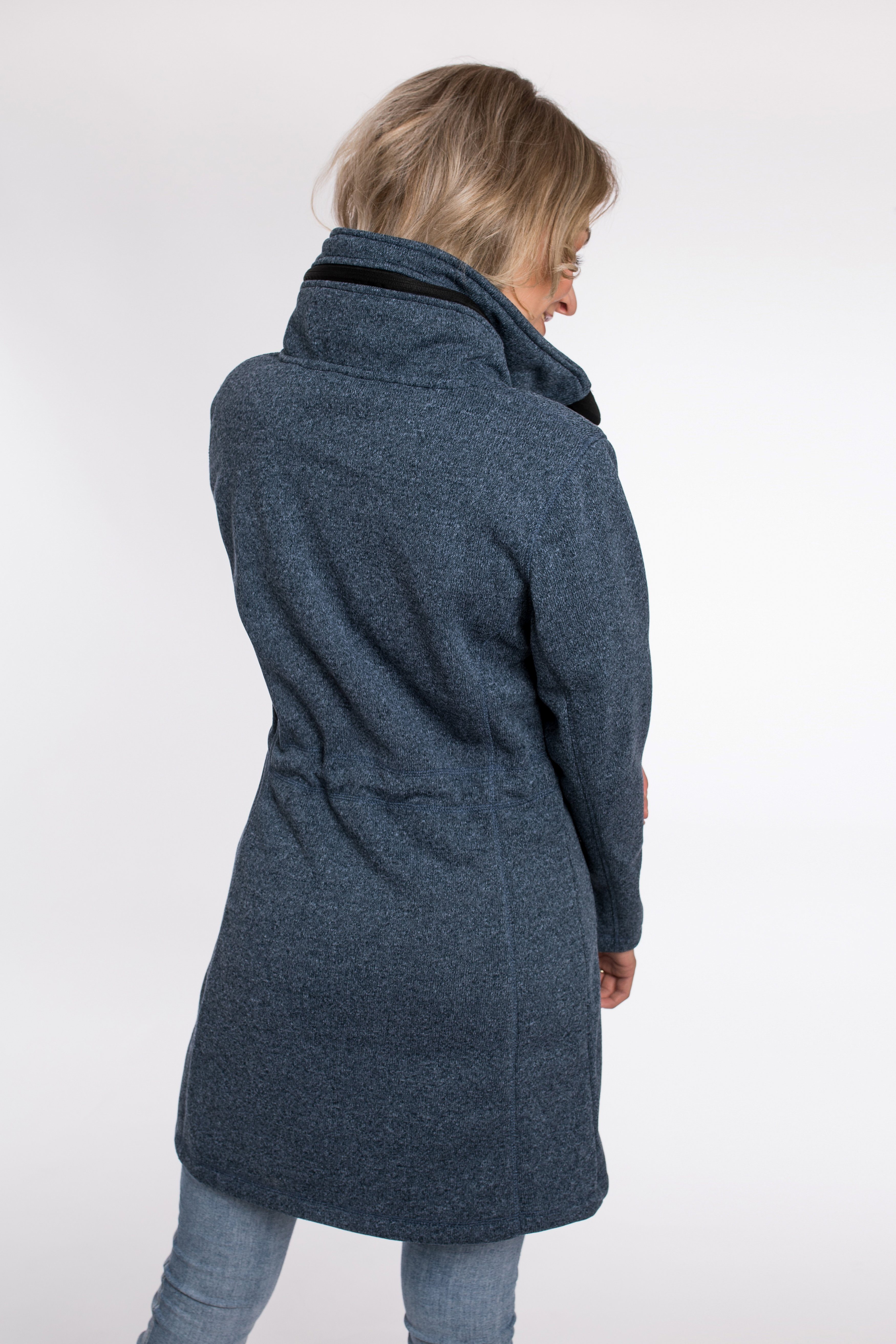 DEPROC Active Softshell-parka KEDGWICK WOMEN LONG Softshell-jas in urbane tricot-fleece-look