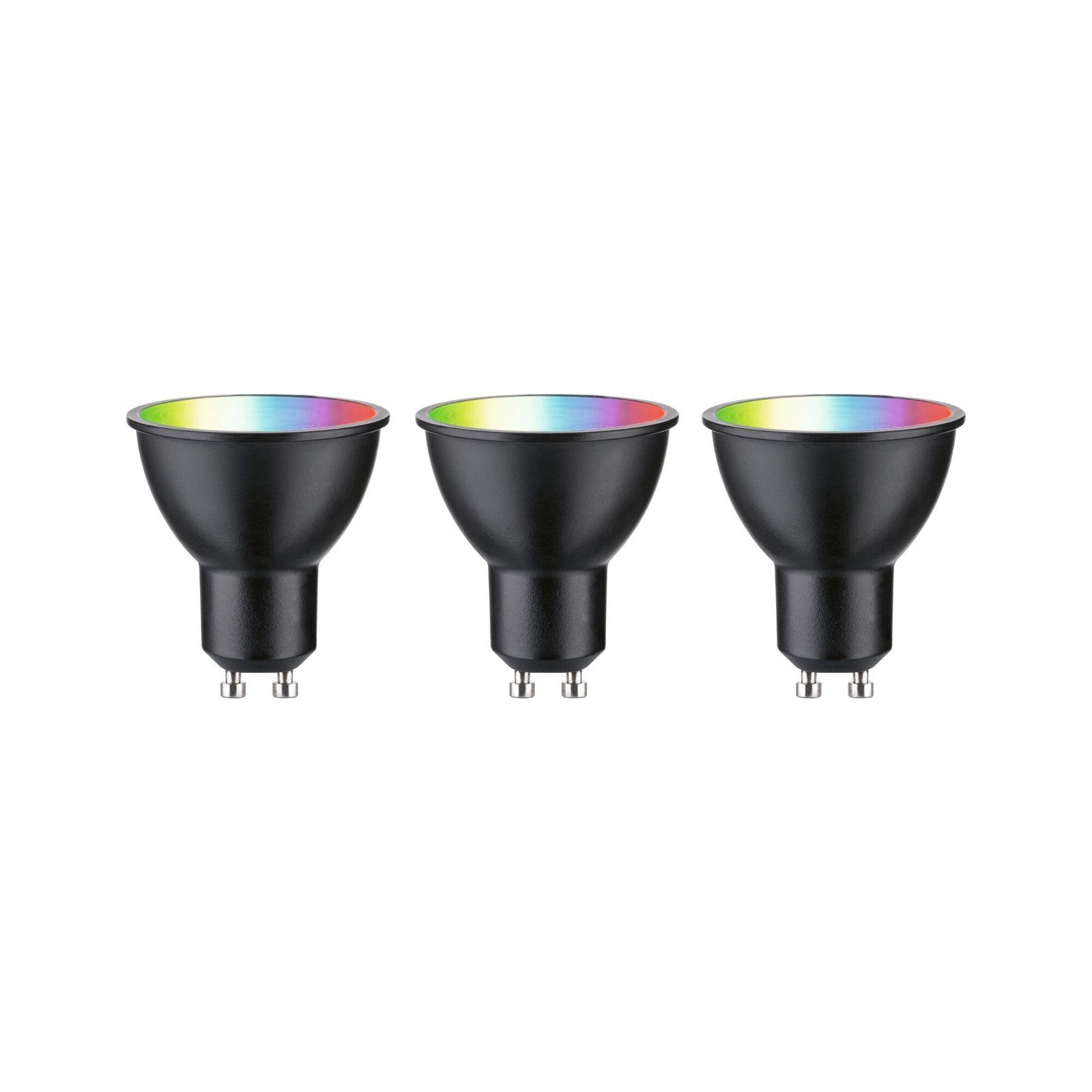 Paulmann Led-verlichting Smart 3-pack Reflector zwart mat 350lm 2200K-6500K 230V