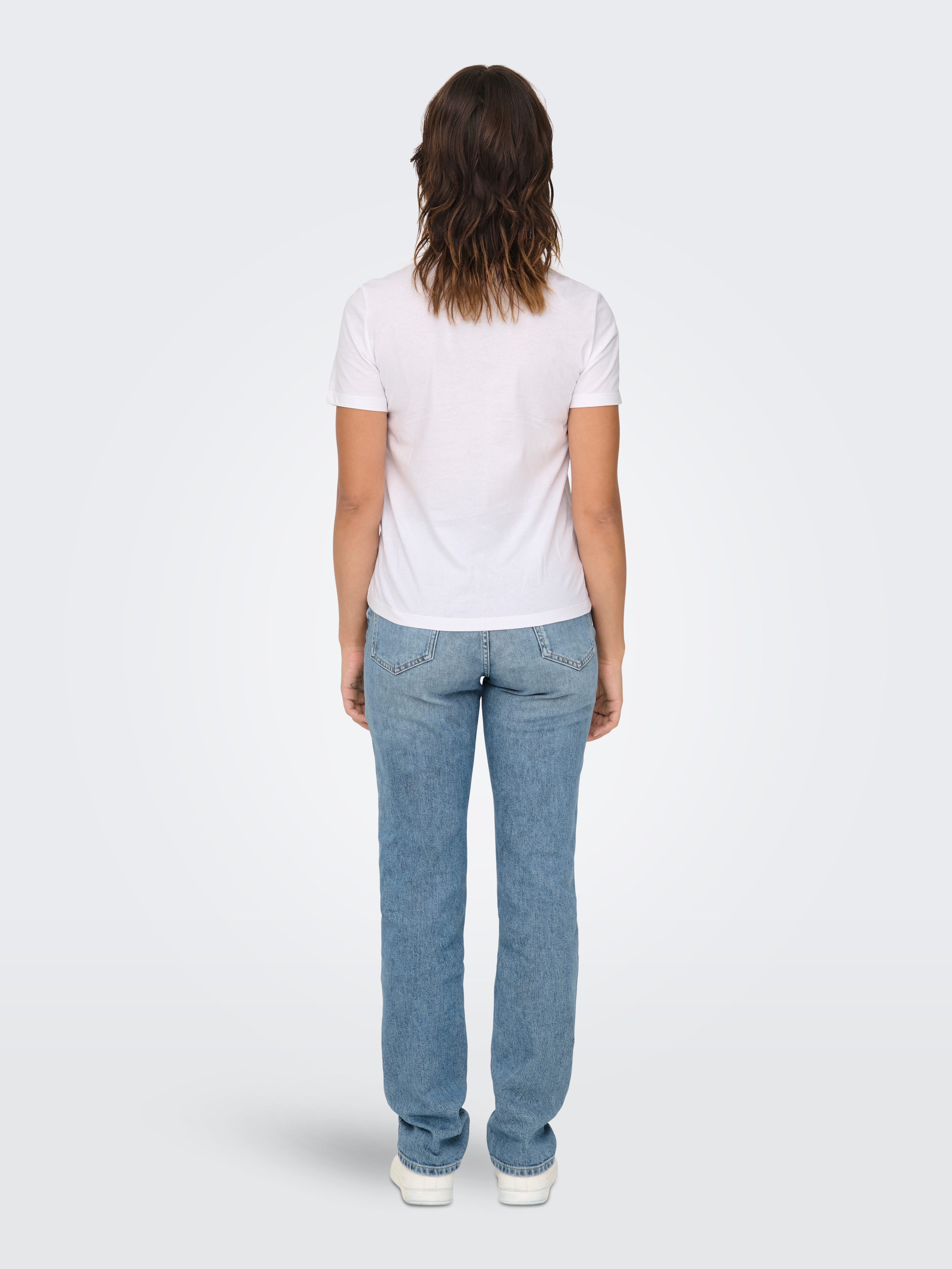 Only Shirt met korte mouwen ONLKETTY LIFE S/S O-NECK TOP JRS NOOS