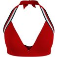 tommy hilfiger swimwear triangel-bikinitop lucy met gestreepte inzetten rood