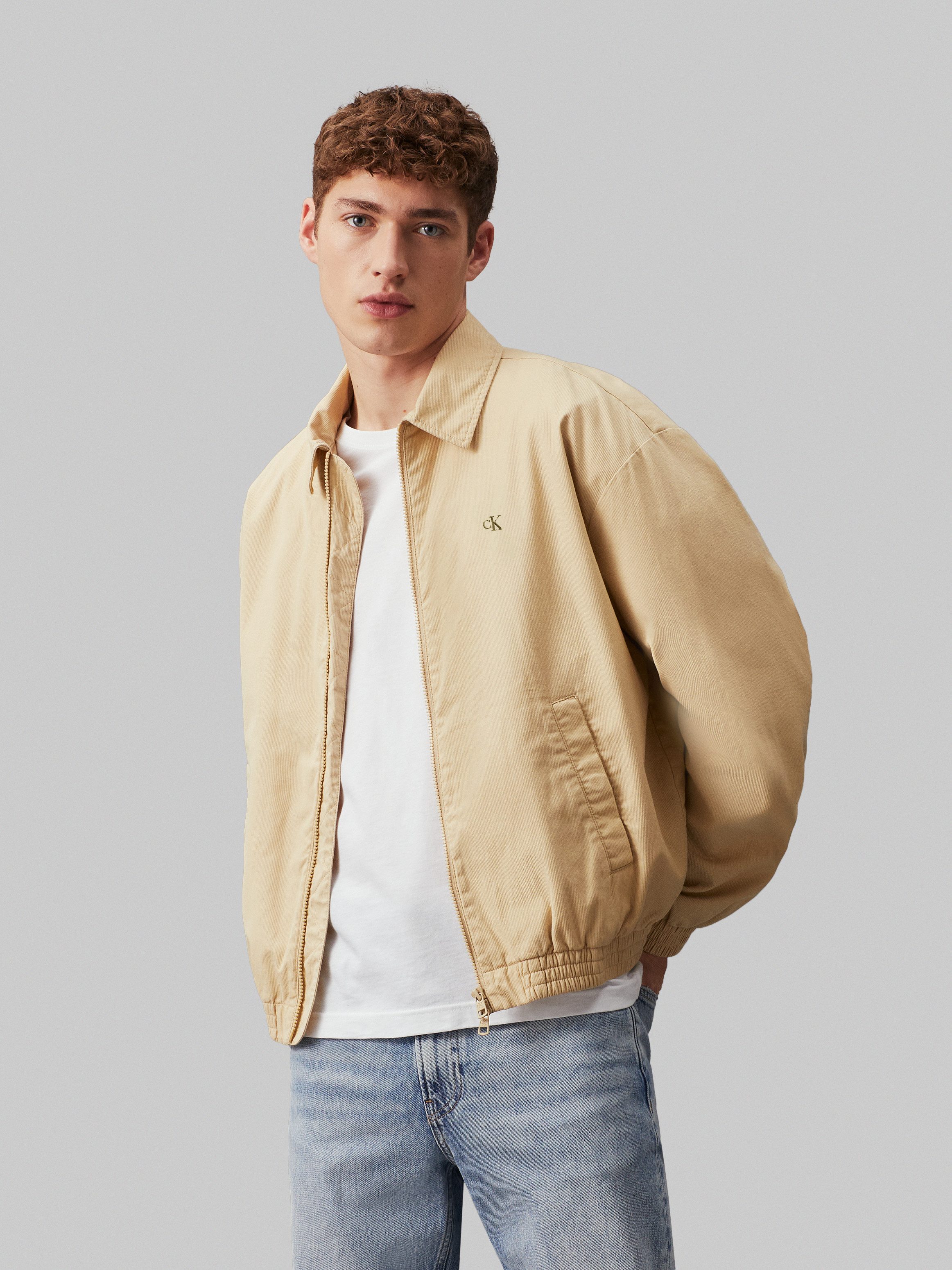 Calvin Klein Jack in collegestijl LINEAR TEXTURE HARRINGTON