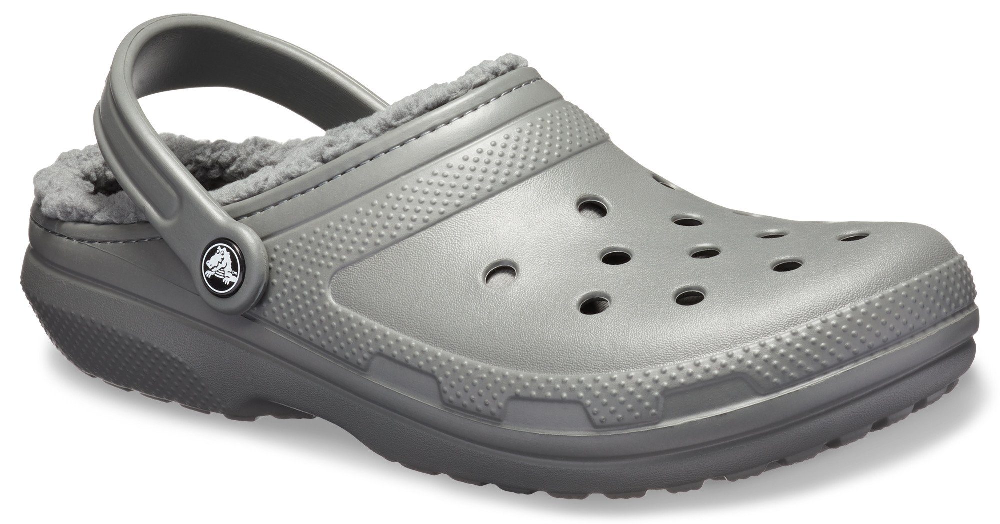 Crocs Pantoffels Classic Lined Clog , tuinschoen, slippers, klomp, met knuffelig nepleer