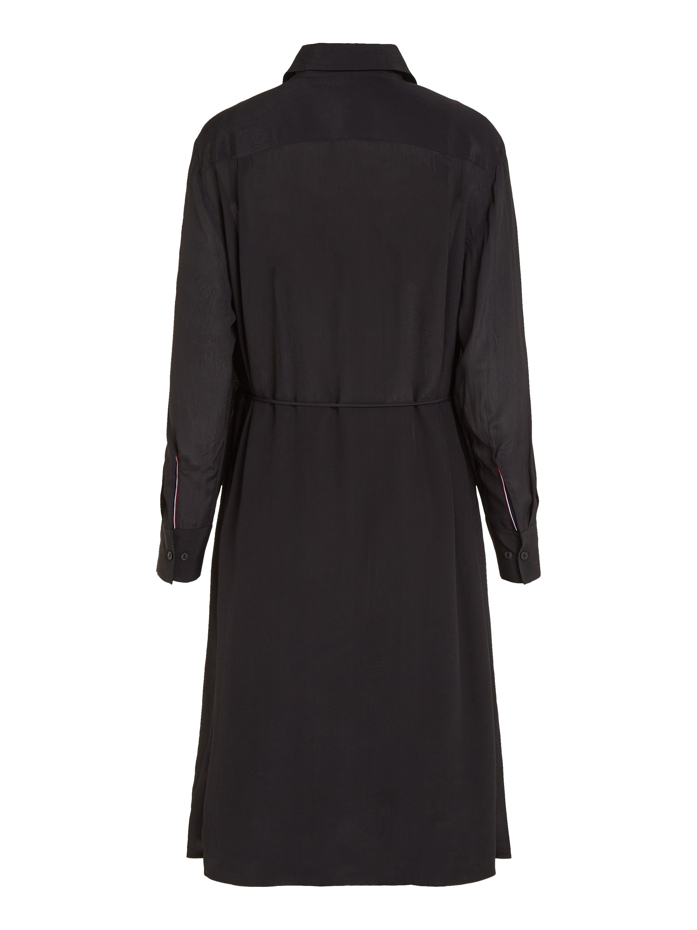 Tommy Hilfiger Blousejurk FLUID VISCOSE CREPE KNEE DRESS