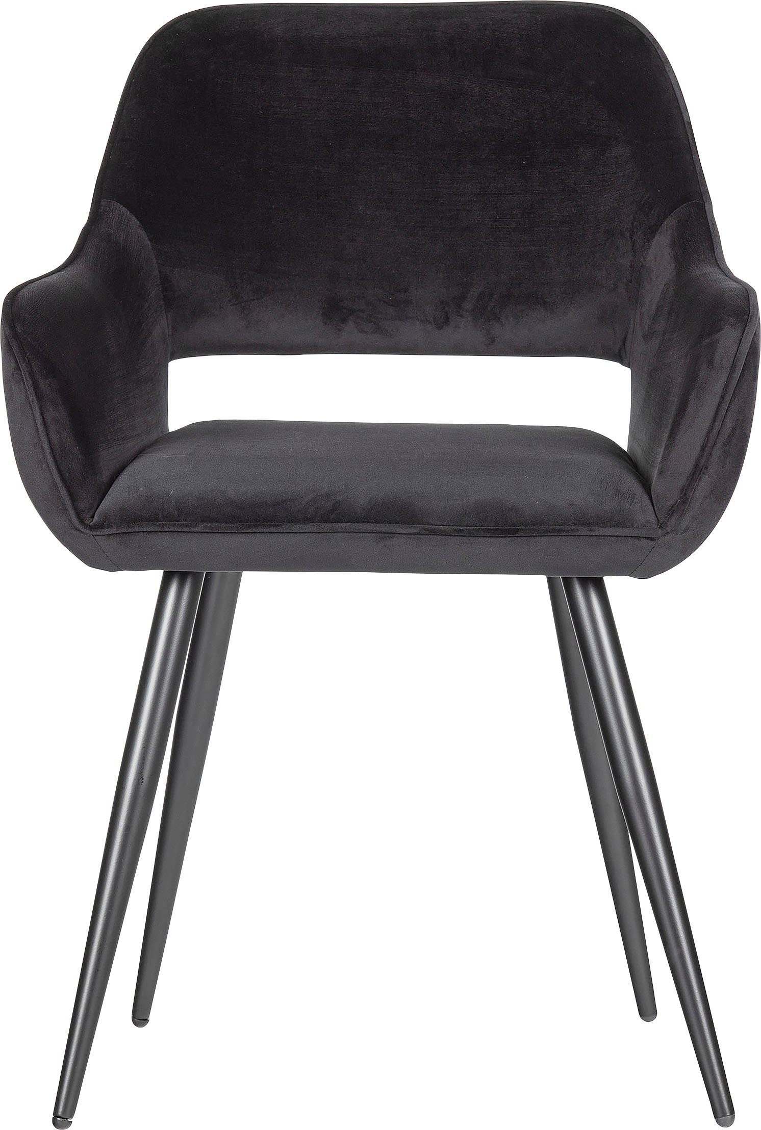 WOOOD Eetkamerstoel Jel gevoerd, 4-poots onderstel, h 80 cm x b 60 cm (2 stuks)