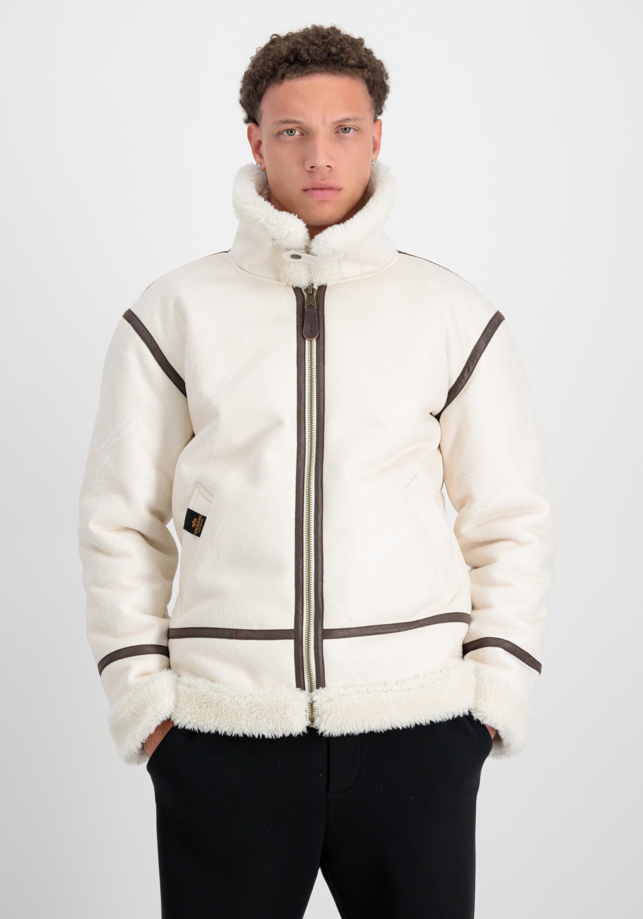 Alpha Industries Leren jack Alpha Industries Men - Bomber Jackets B-3 Faux Leather