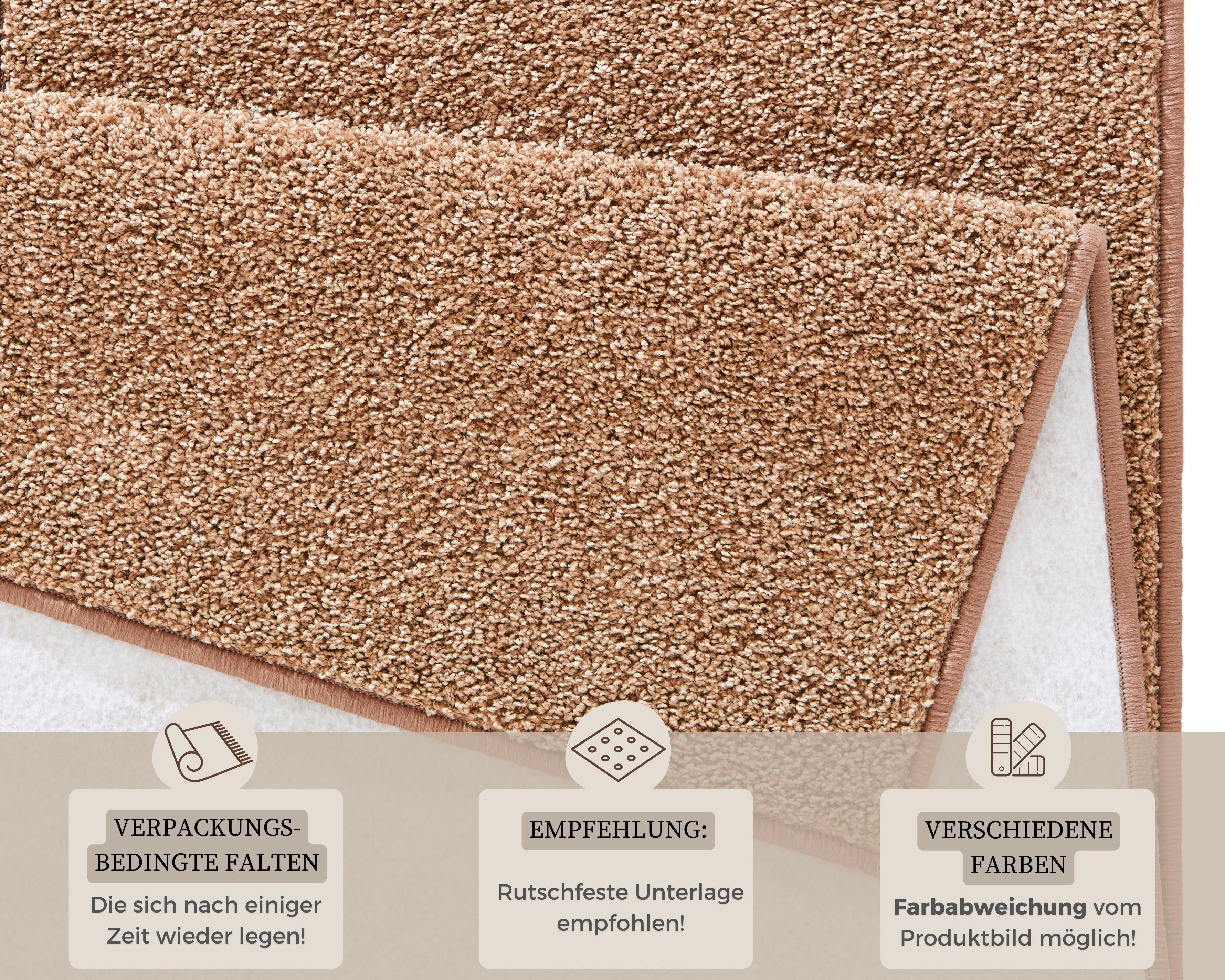 HANSE Home Set slaapkamerkleedjes Pure 100 Korte pool, unikleur, vloerkleed, bedloper, slaapkamerkleed, loper