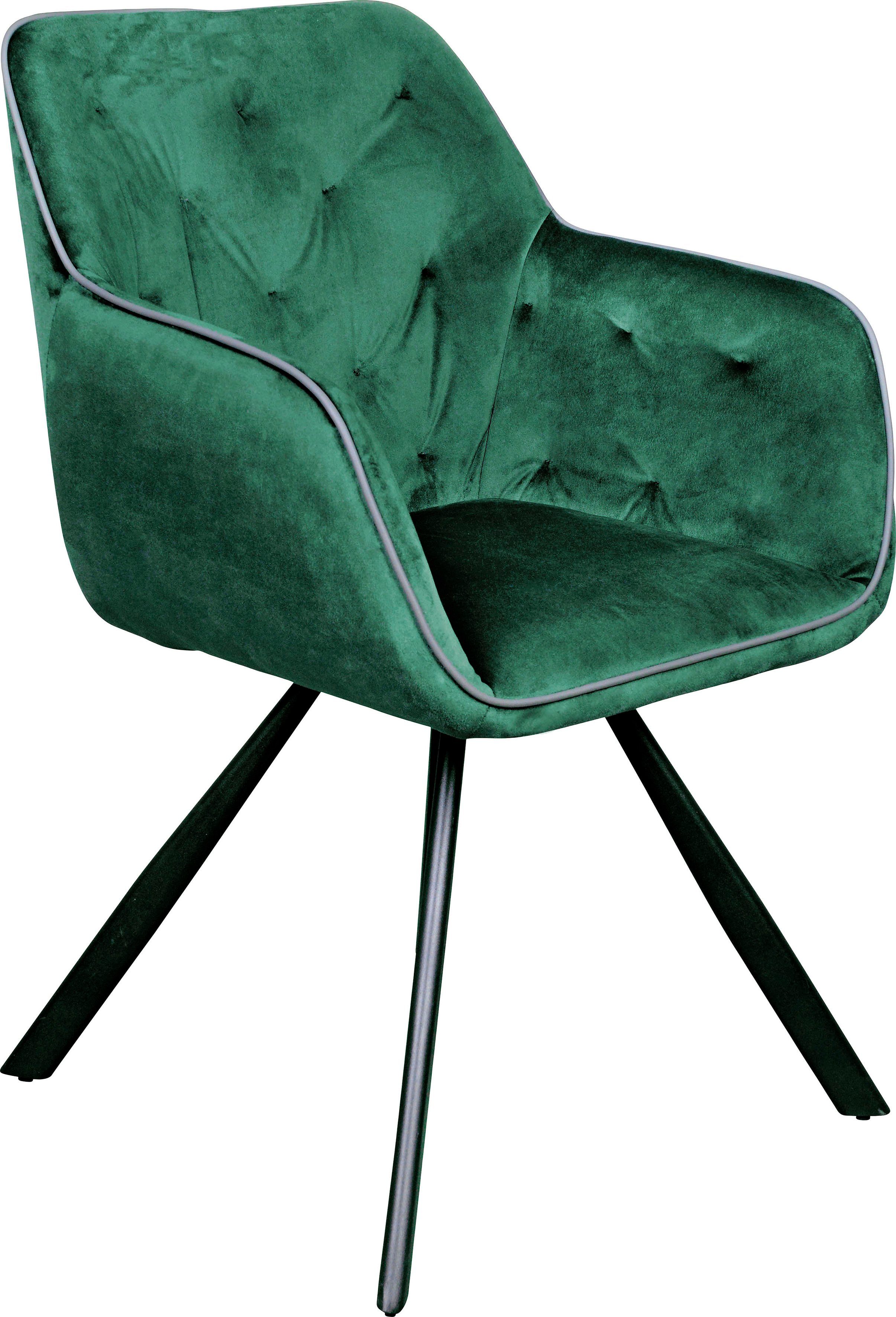 Kayoom Stoel Eann 125, stoel in retro-ontwerp, elegant ontwerp stijlvol, onderhoudsvriendelijk, fluweelzachte stofbekleding, edel ontwerp (1 stuk) 4