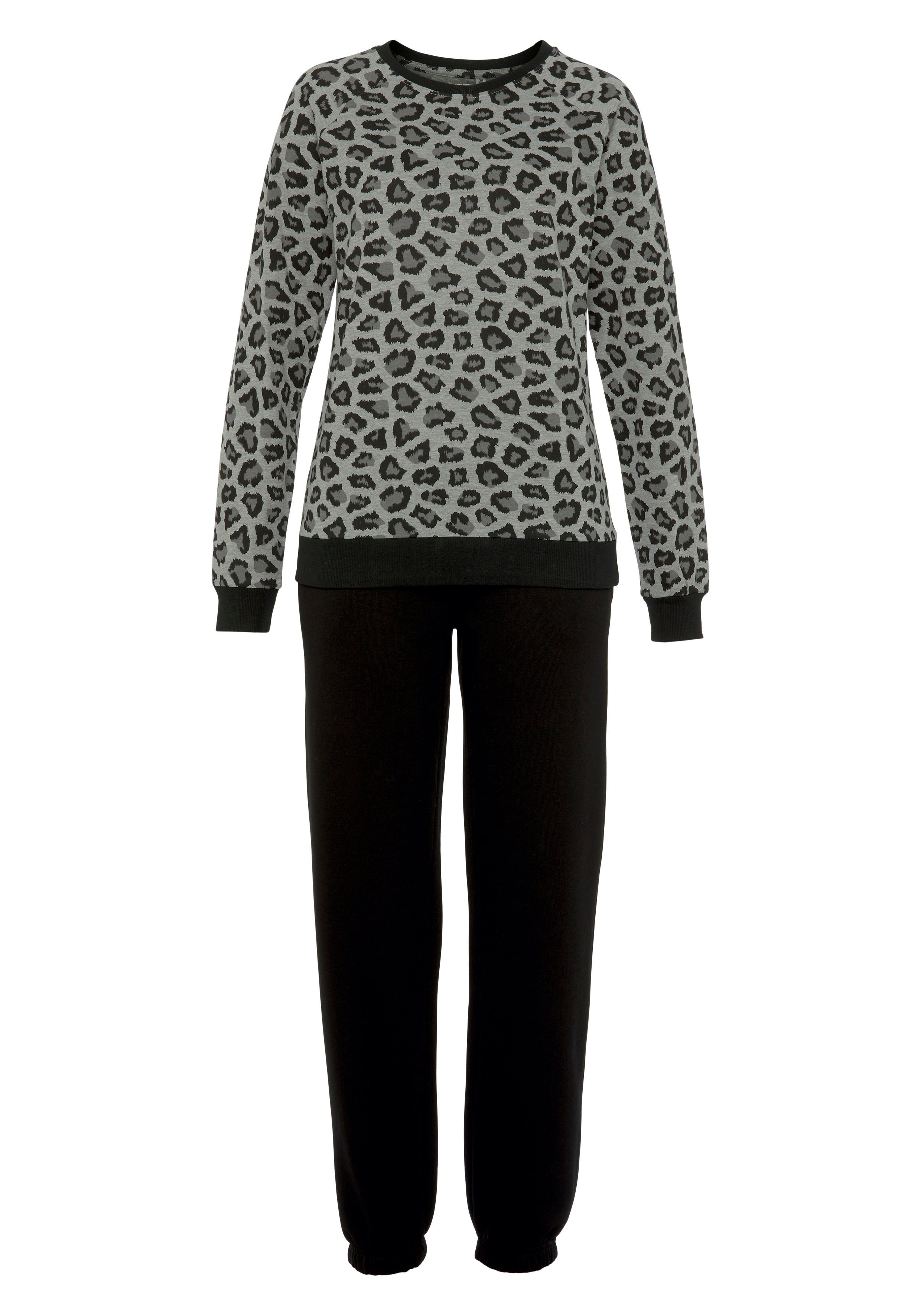 Vivance Dreams Pyjama met tonale dierenprint (2-delig)