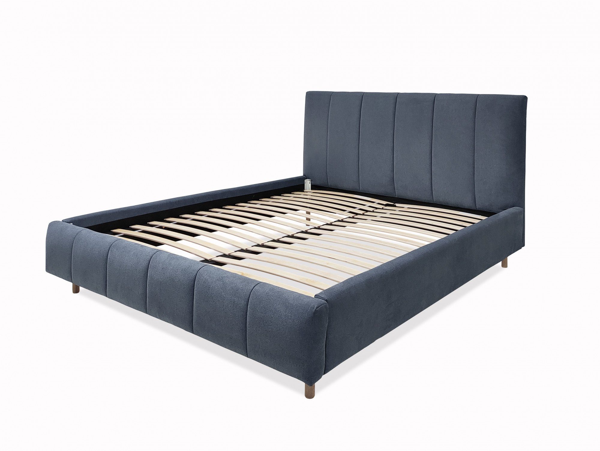 andas Gestoffeerd bed Muhos met een bekleed hoofdbord, incl. lattenbodem