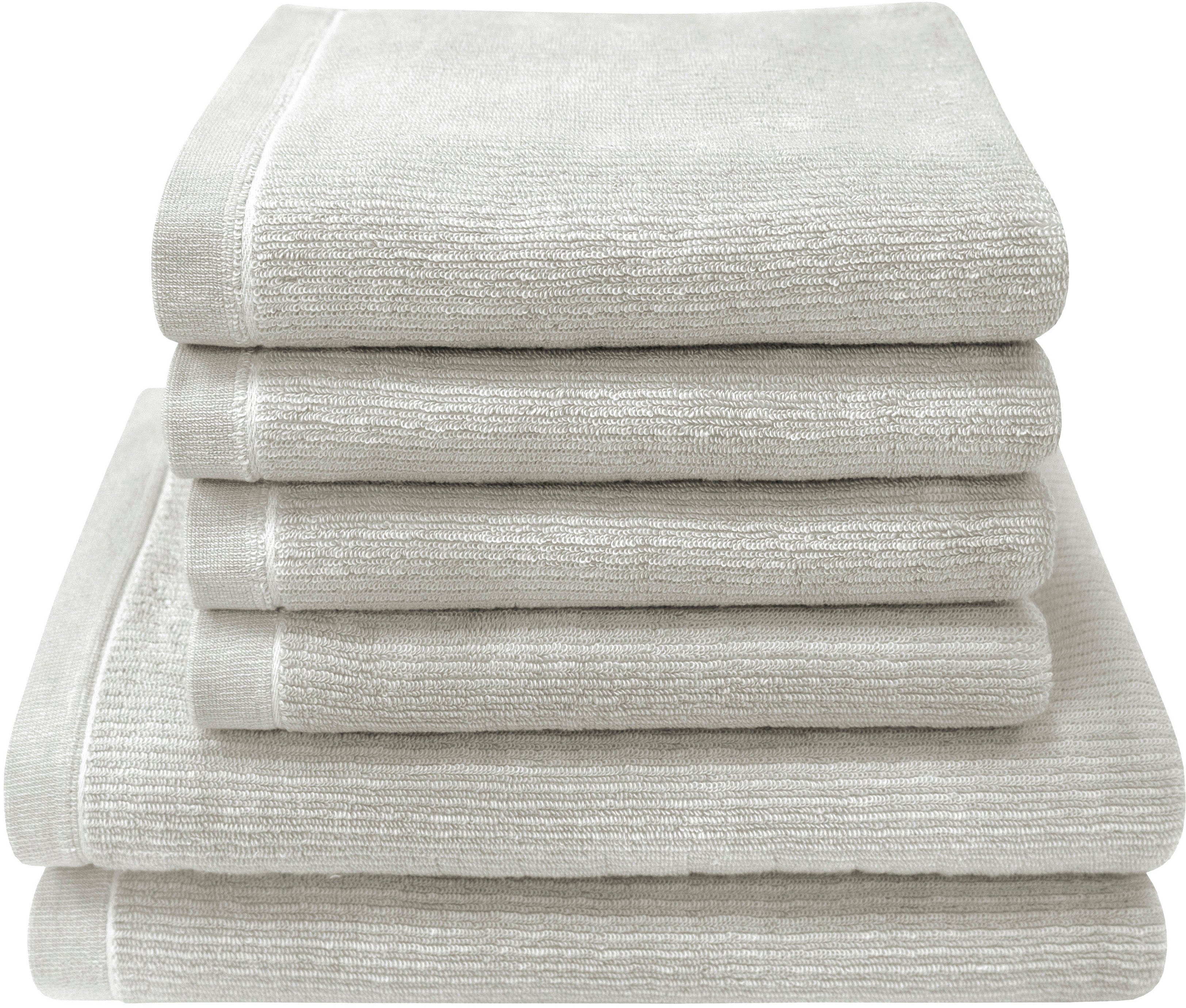Dyckhoff Handdoekenset Landscape 4 handdoeken (50x100 cm), 2 douchehanddoeken (70x140 cm) (set, 6-delig) handdoeken zilver(kleur)