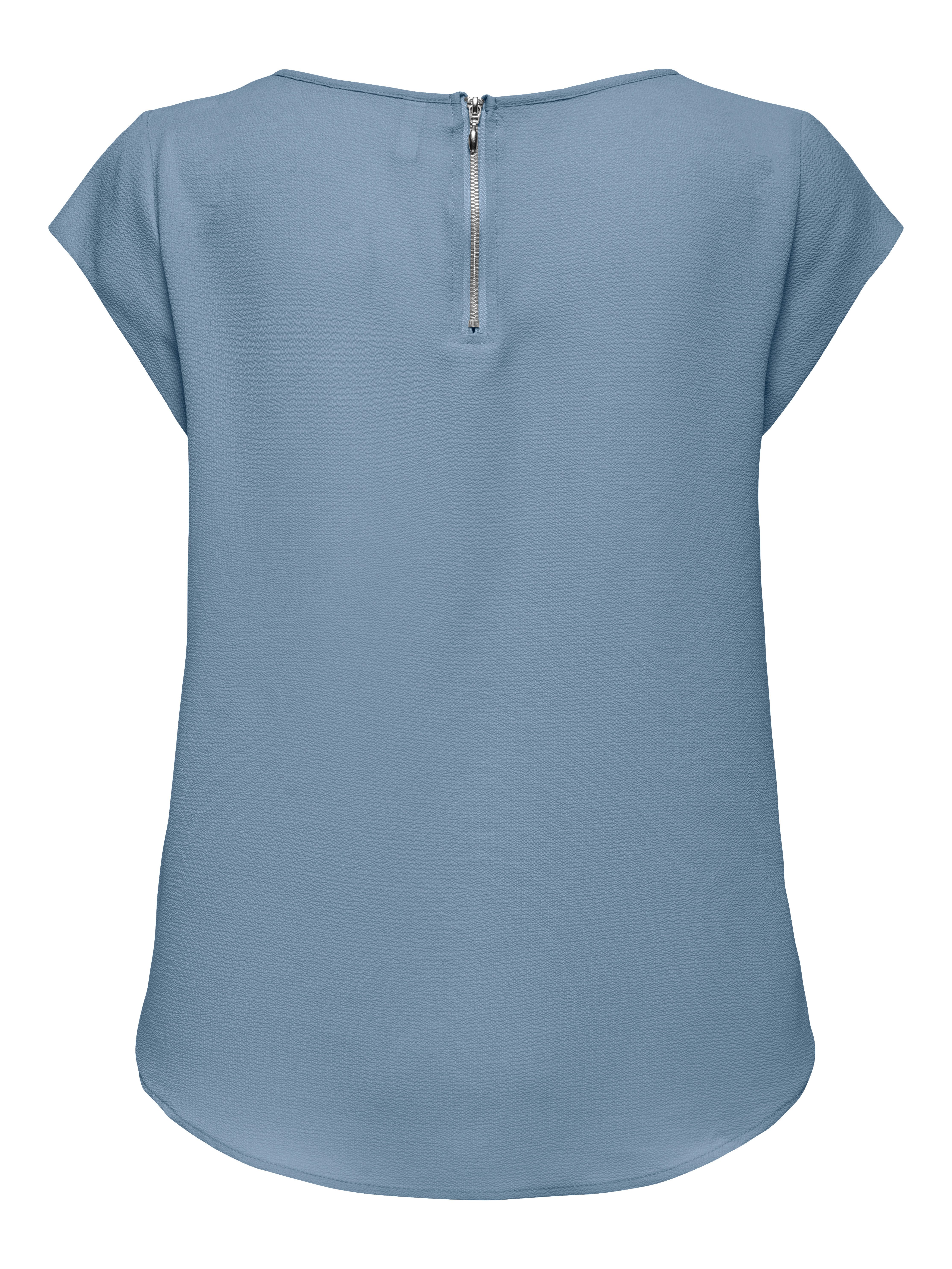 Only Blouse met korte mouwen ONLVIC S/S SOLID TOP NOOS PTM